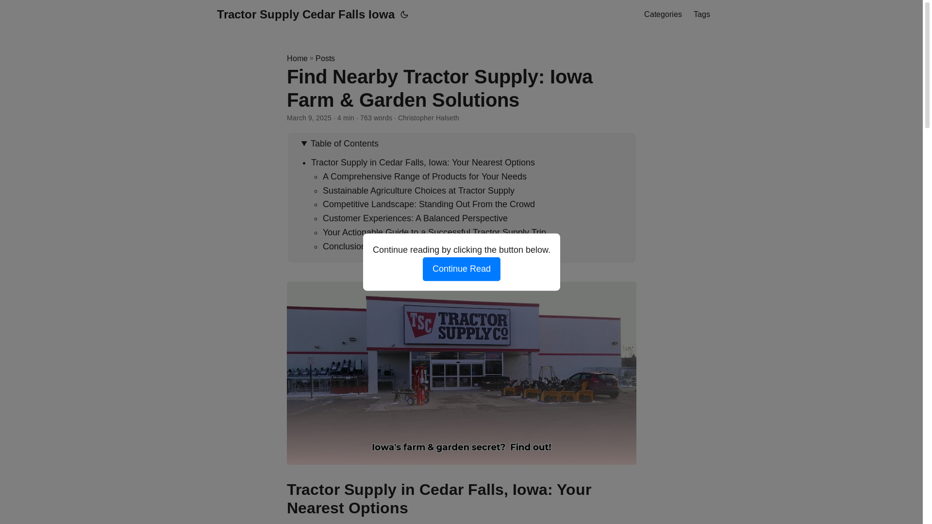 website screenshot of https://tractor-supply-cedar-falls-iowa.pages.dev/