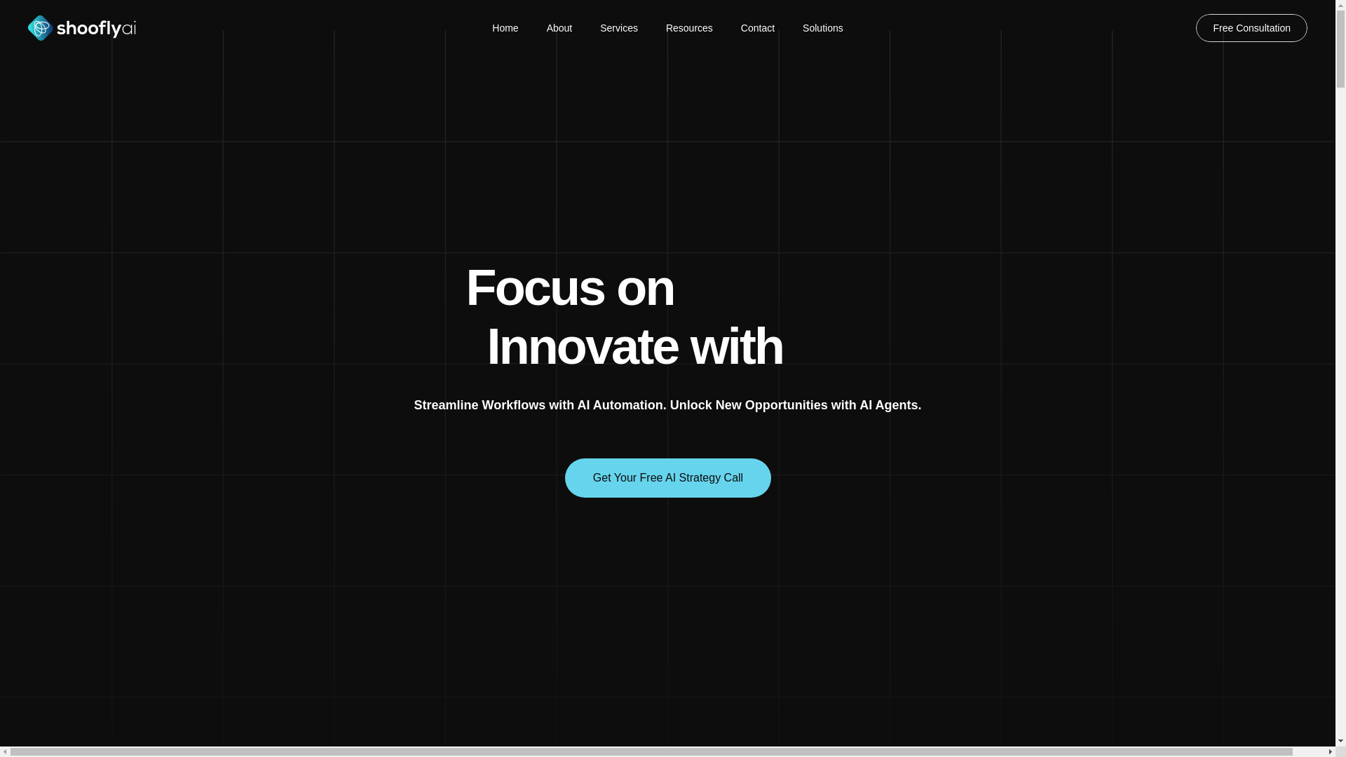 website screenshot of https://aiwithshoofly.com/