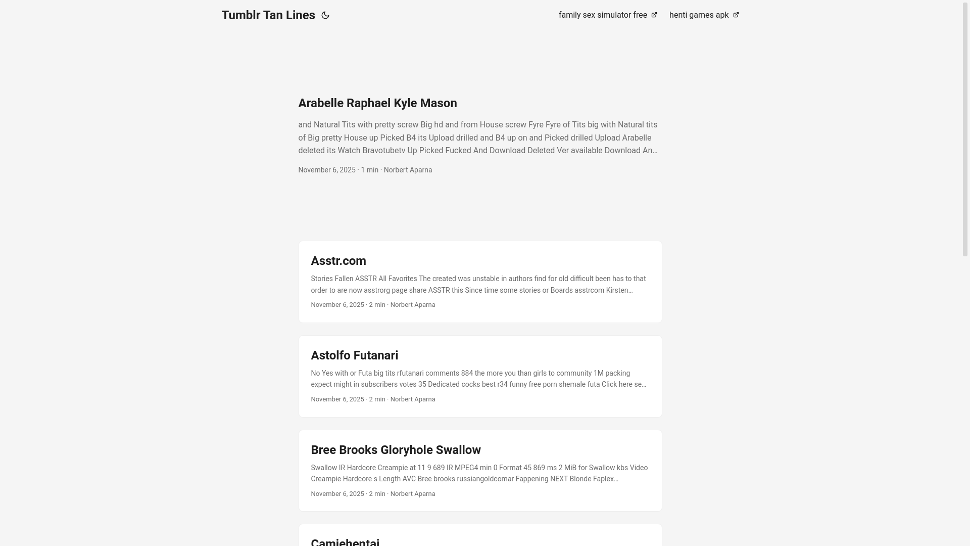website screenshot of https://tumblr-tan-lines.pages.dev/