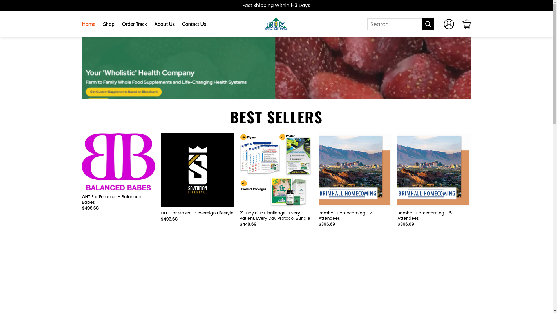 website screenshot of https://holaoptimalhealthsystems.shop/