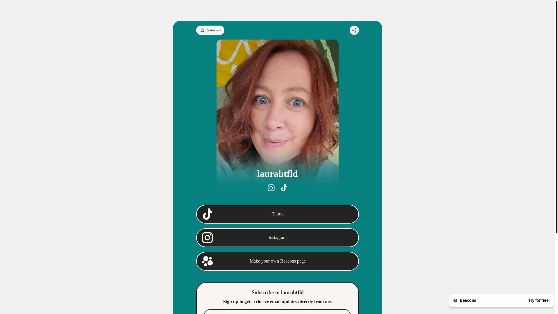 website screenshot of https://laurahtfld.com/