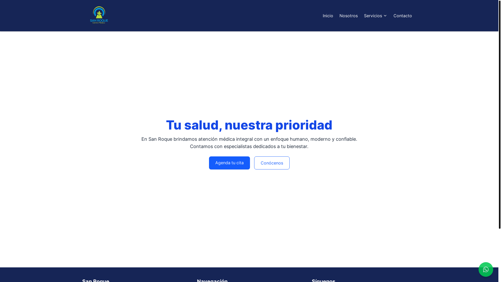 website screenshot of https://clinica-san-roque.pages.dev/