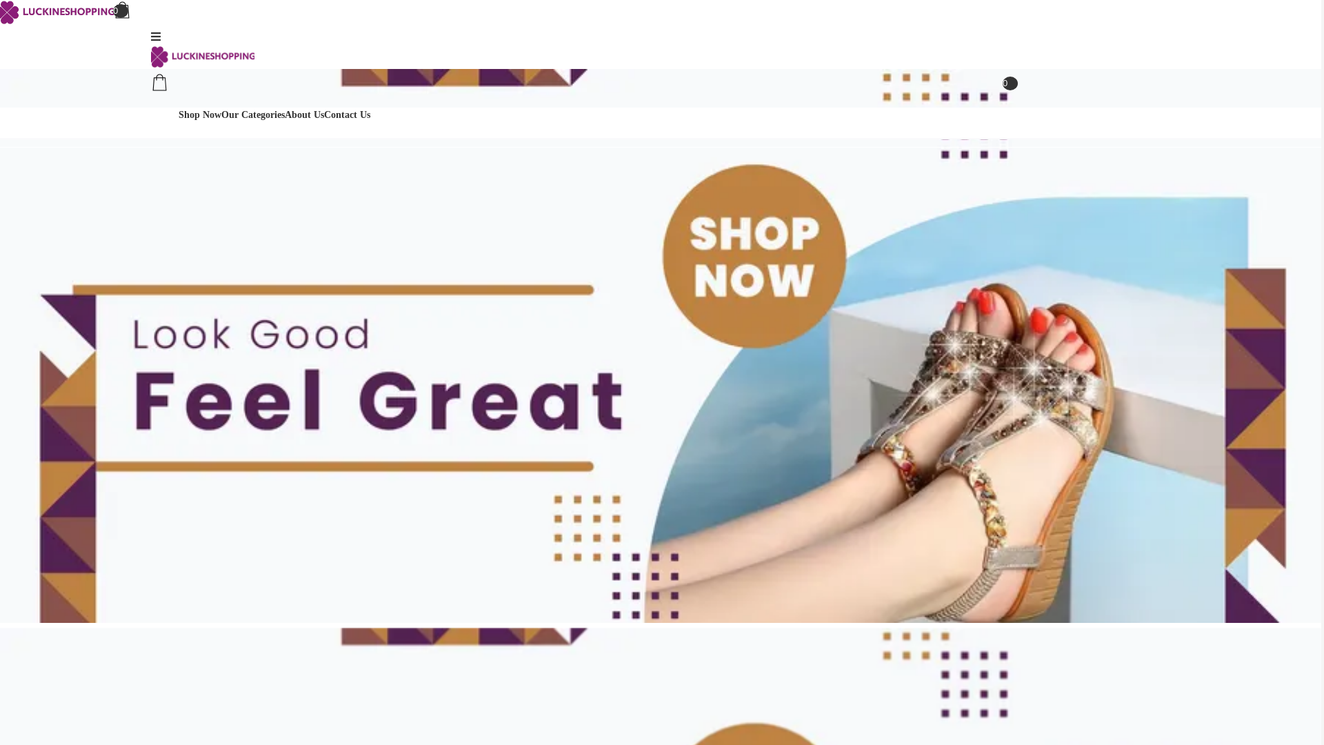 website screenshot of https://luckineshoping.com/