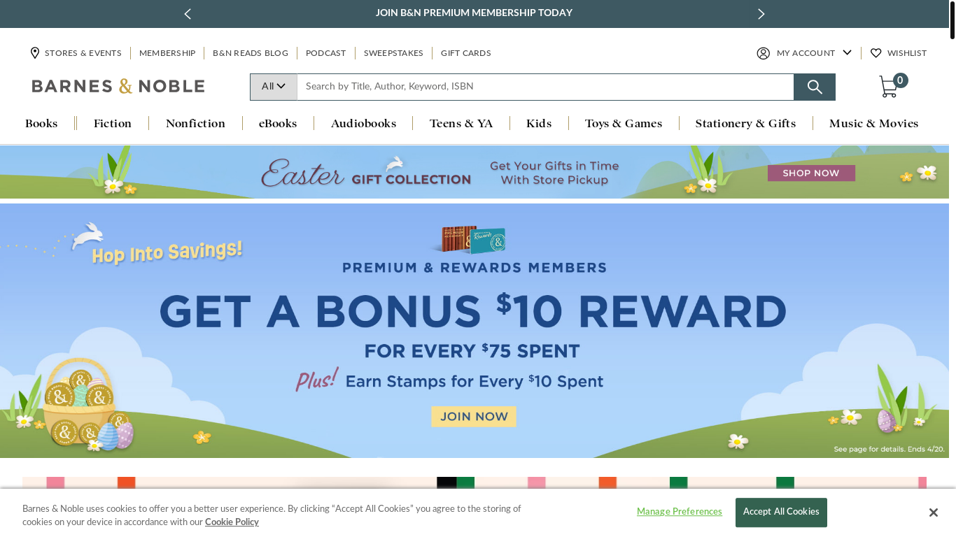 website screenshot of https://www.barnesandnoble.com/
