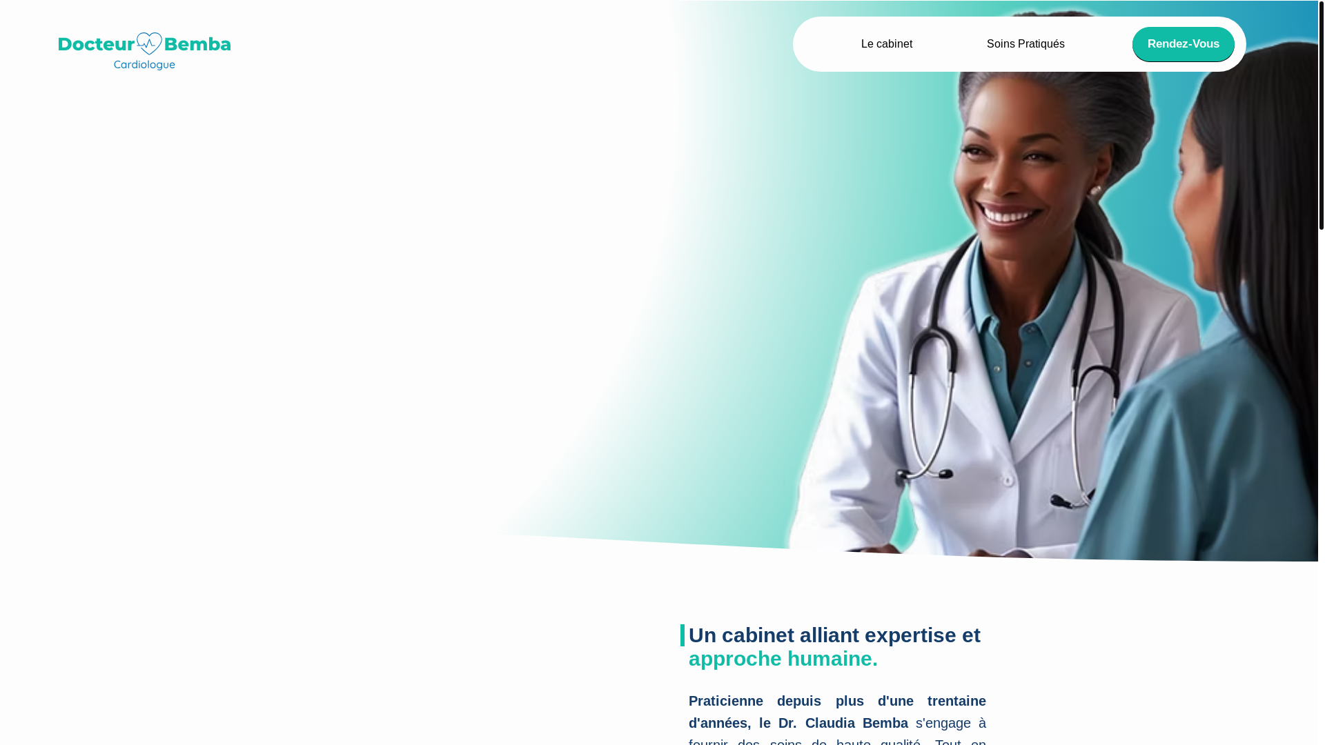 website screenshot of https://docteurbemba.com/