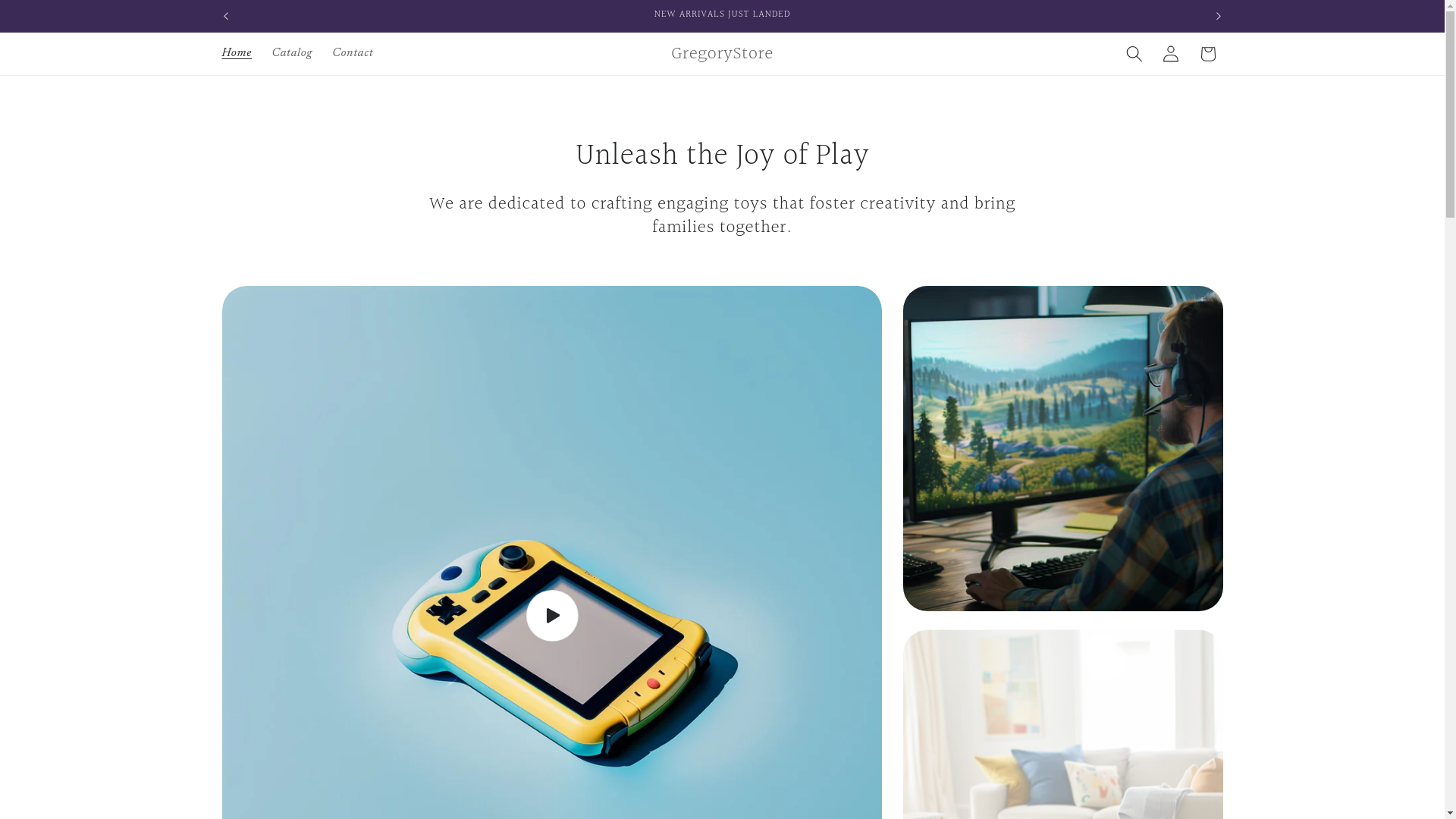 website screenshot of https://gregorystore.store/