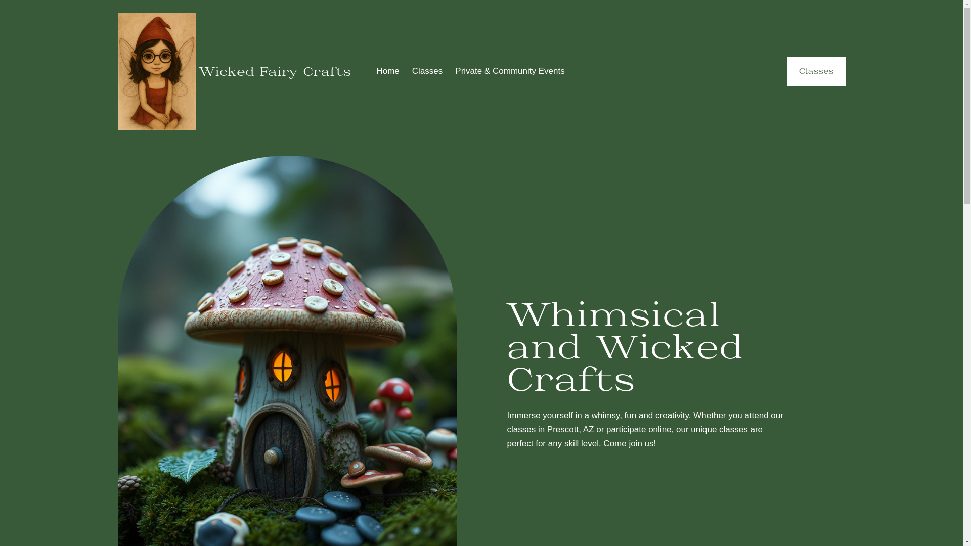 website screenshot of https://wickedfairycrafts.blog/
