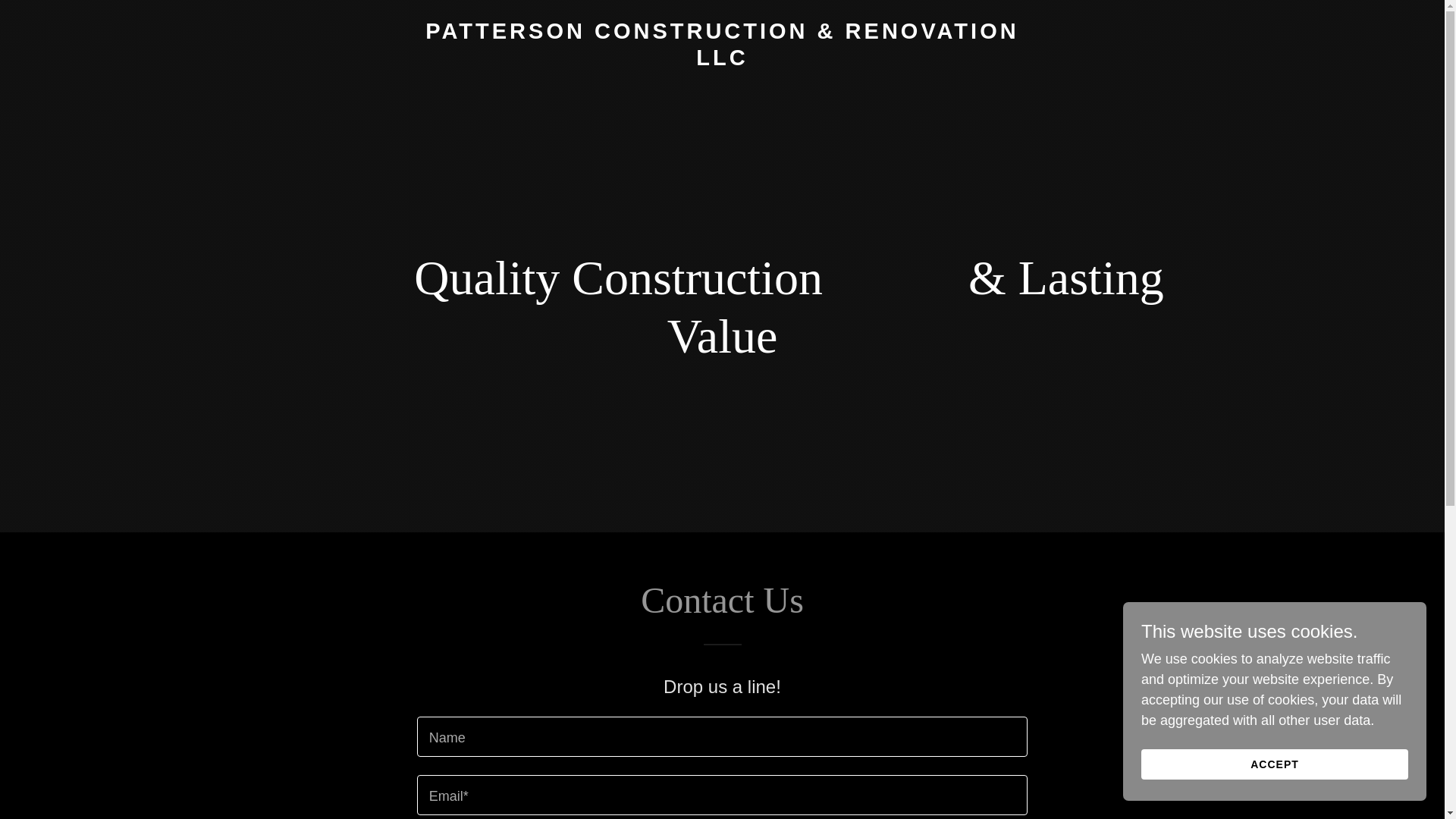 website screenshot of https://pattersonconstruction.services/