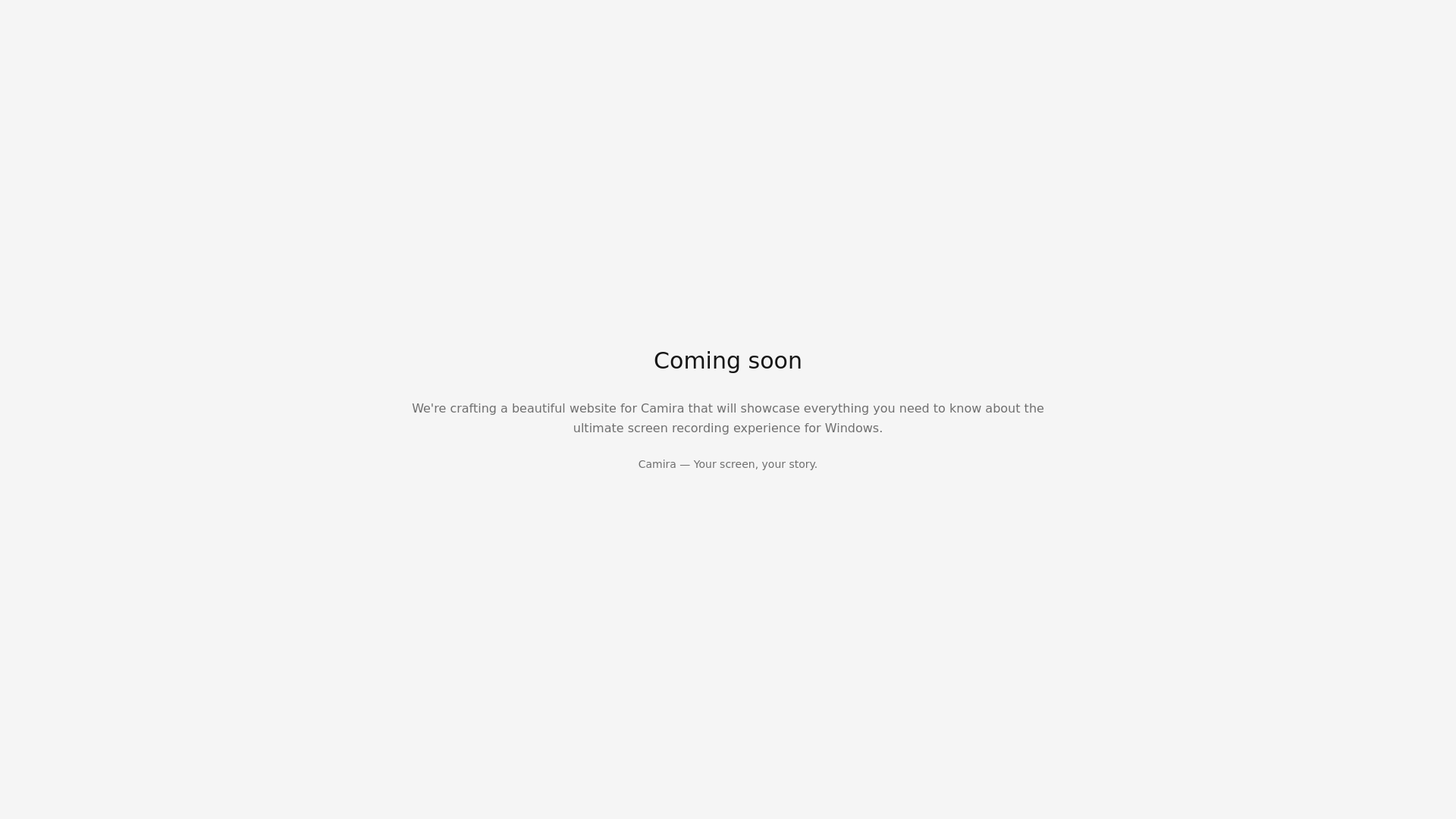 website screenshot of https://camira-coming-soon.pages.dev/