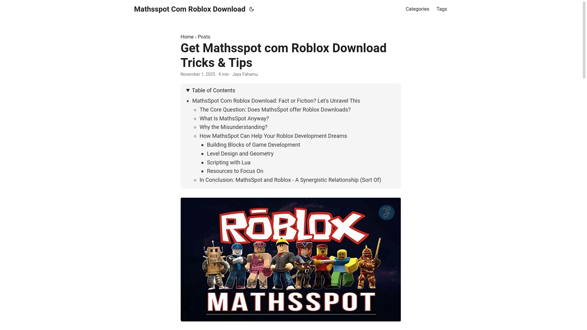 website screenshot of https://mathsspot-com-roblox-download.pages.dev/