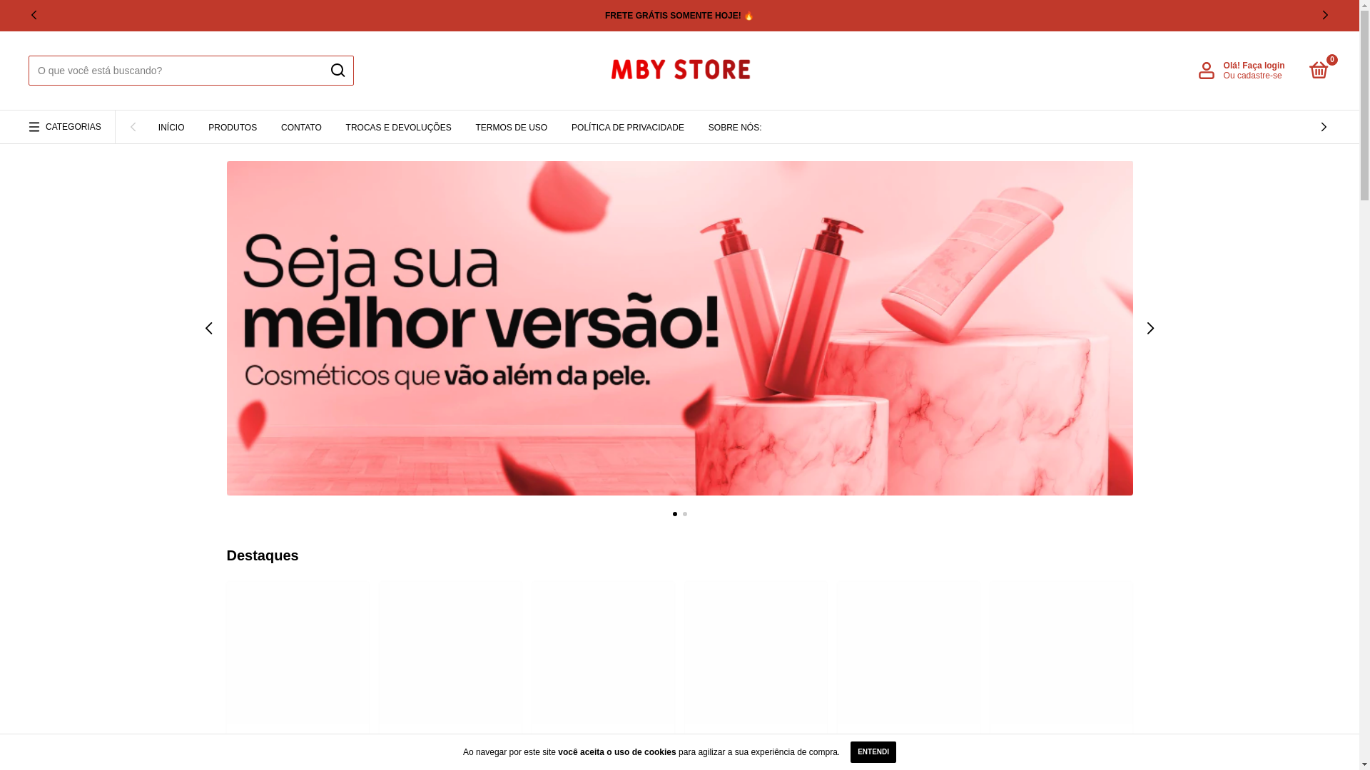 website screenshot of https://mbystore.com.br/