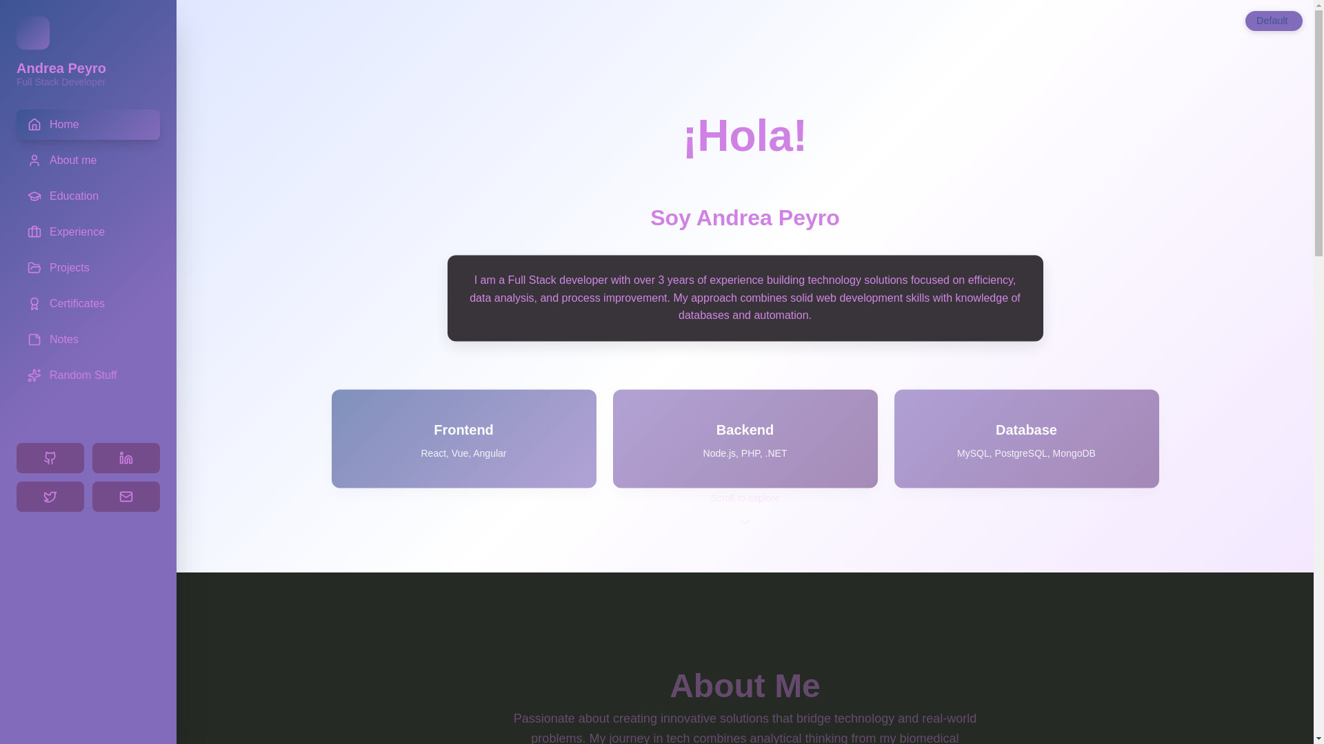 website screenshot of https://andrea-peyro-portfolio.pages.dev/