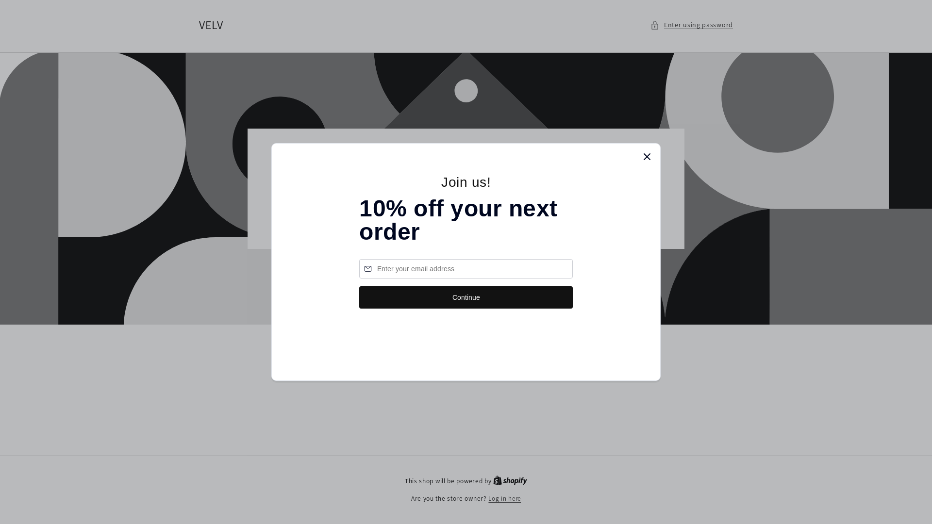website screenshot of https://velvwear.store/