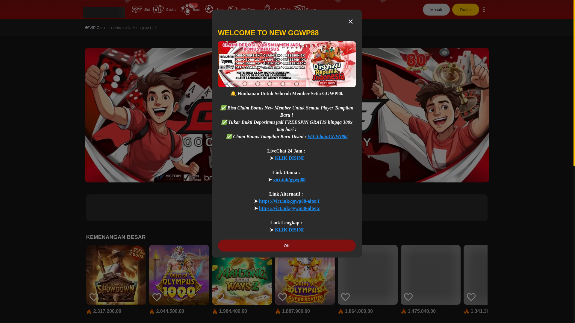 website screenshot of https://ggwp-palem.xyz/