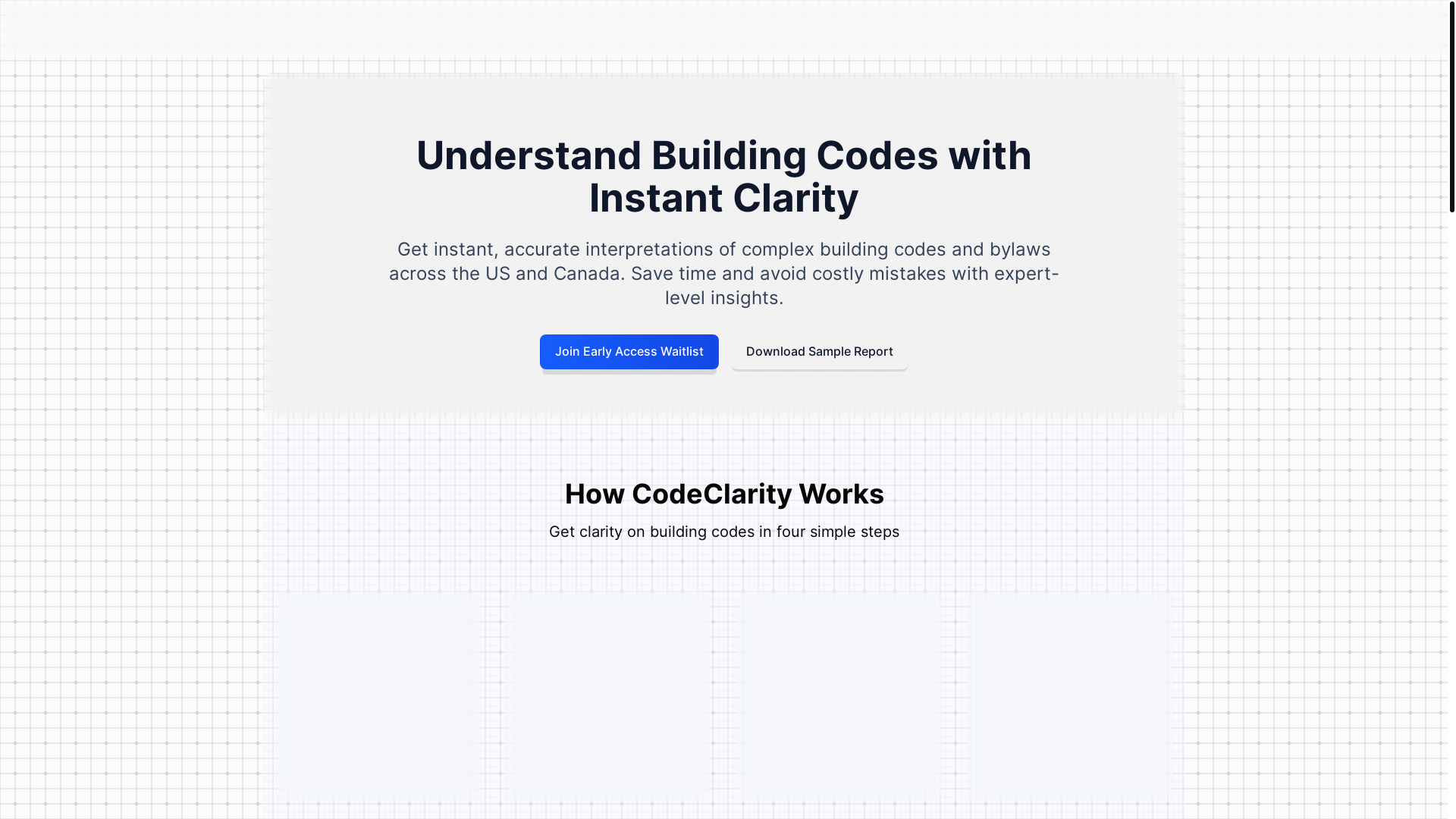website screenshot of https://code-clarity-landing.pages.dev/