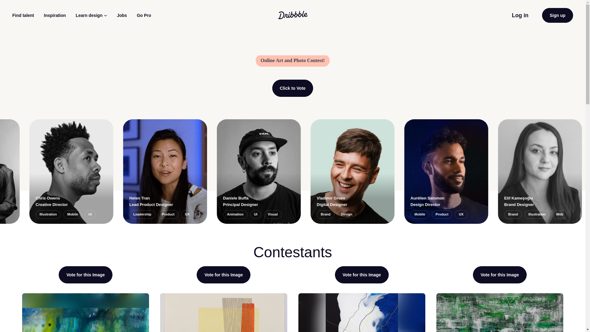 website screenshot of https://atelierondribbblecontest.pages.dev/