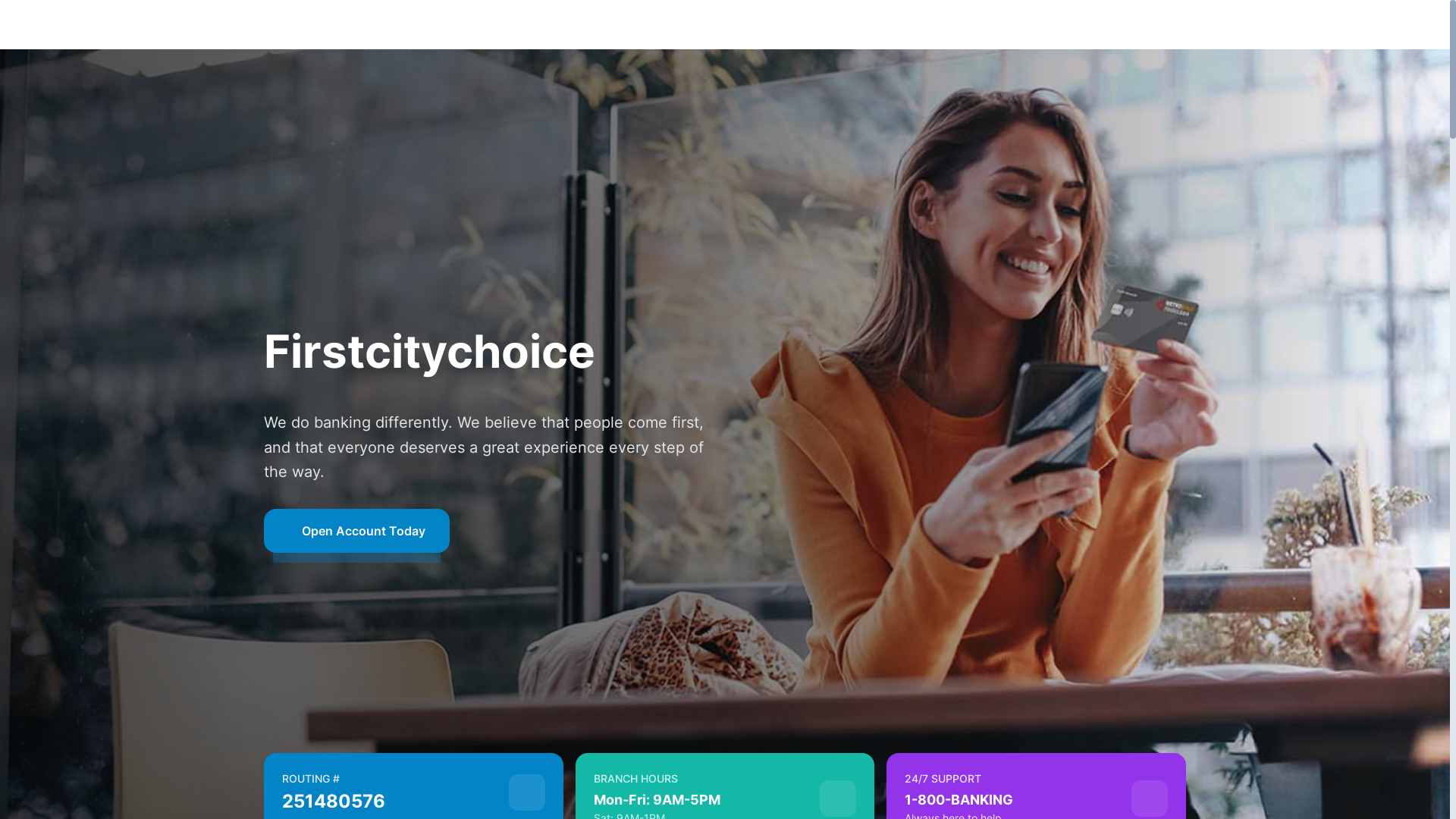 website screenshot of https://firstcitychoice.com/