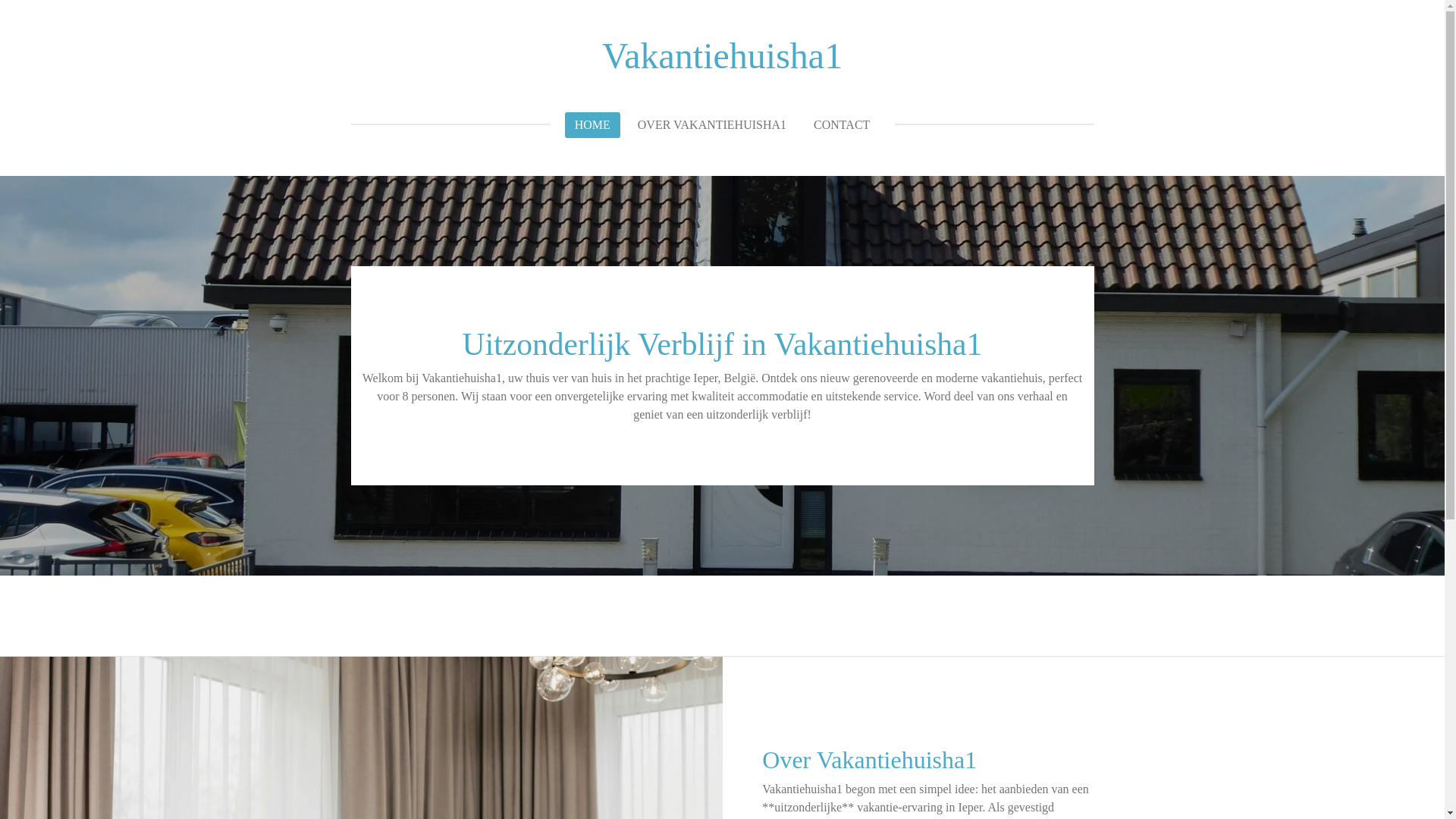 website screenshot of https://vakantiehuisha1.be/