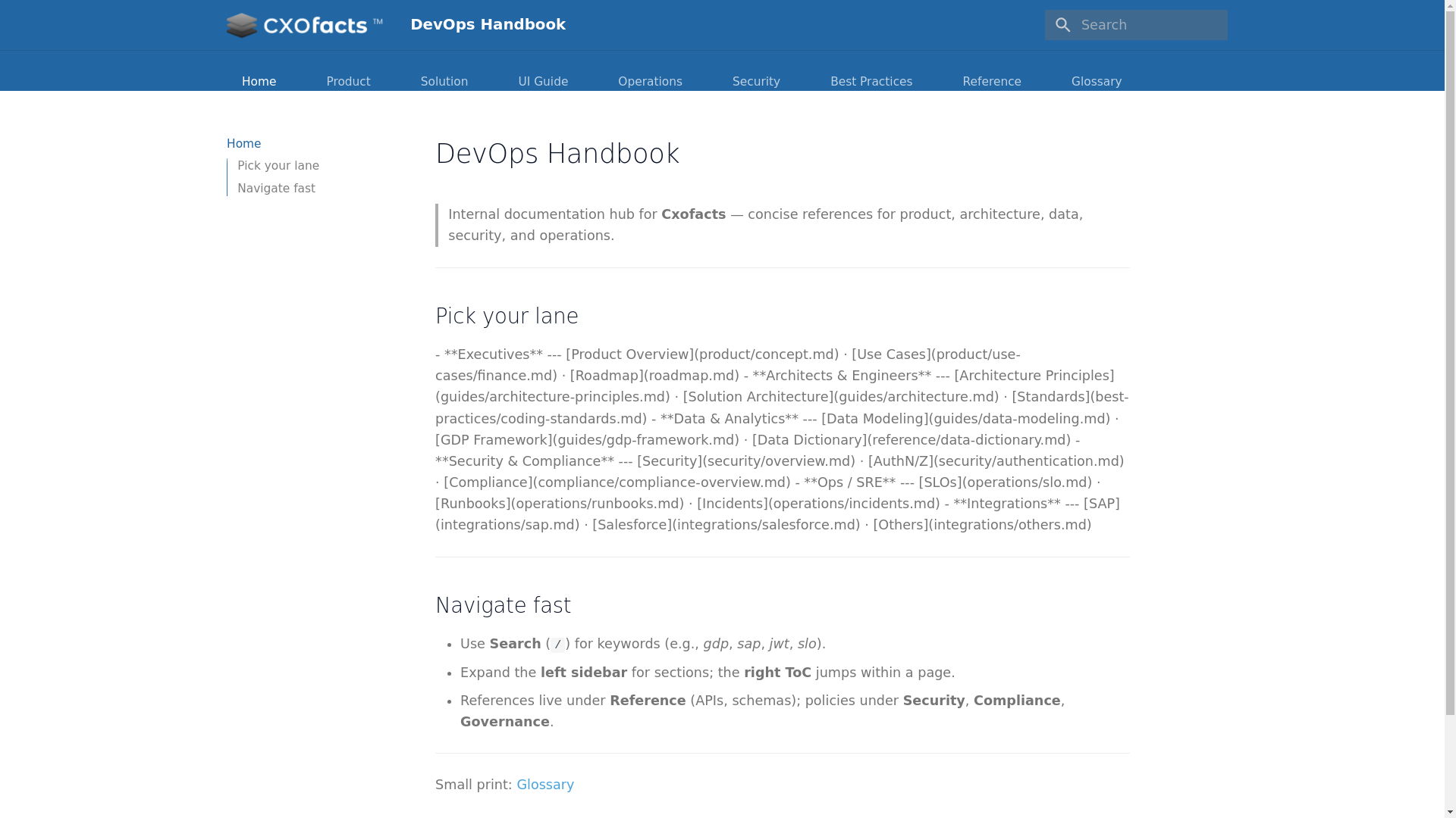 website screenshot of https://documentation-cxofacts.pages.dev/