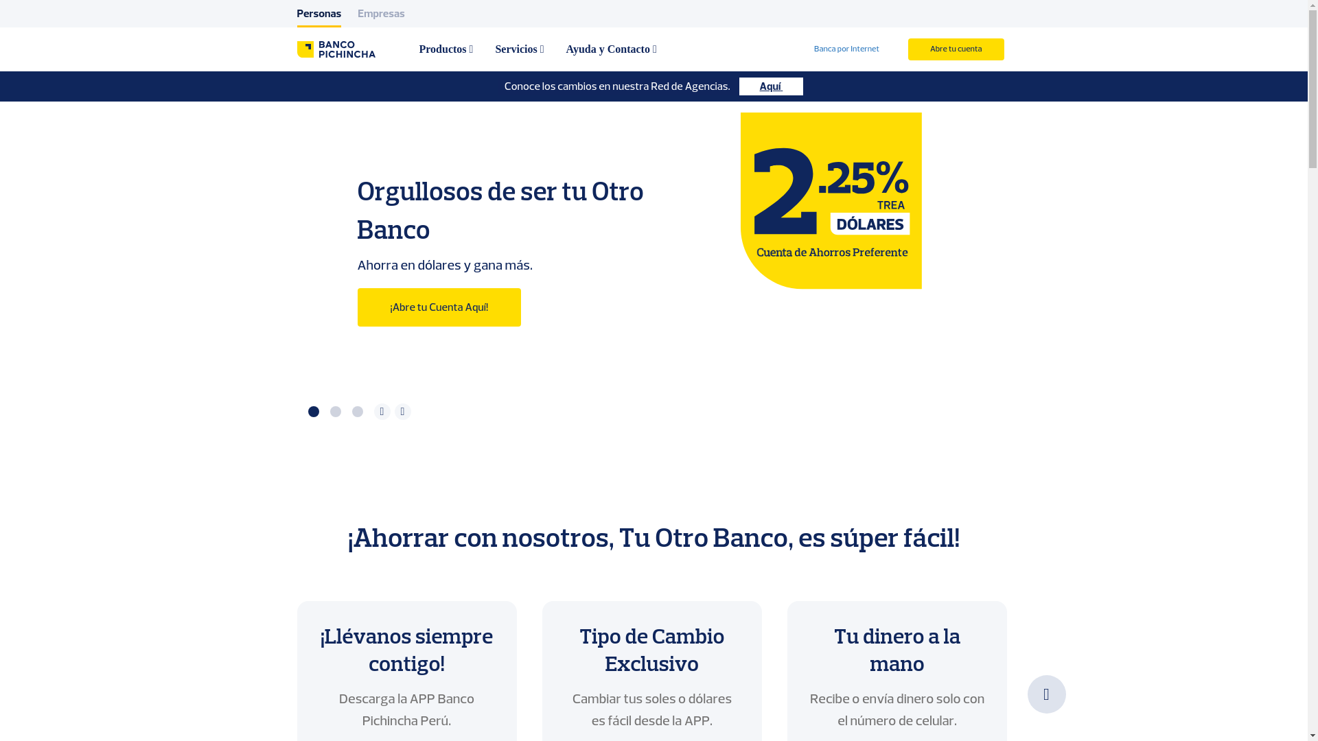 website screenshot of https://bancopichinchastage.prod.acquia-sites.com