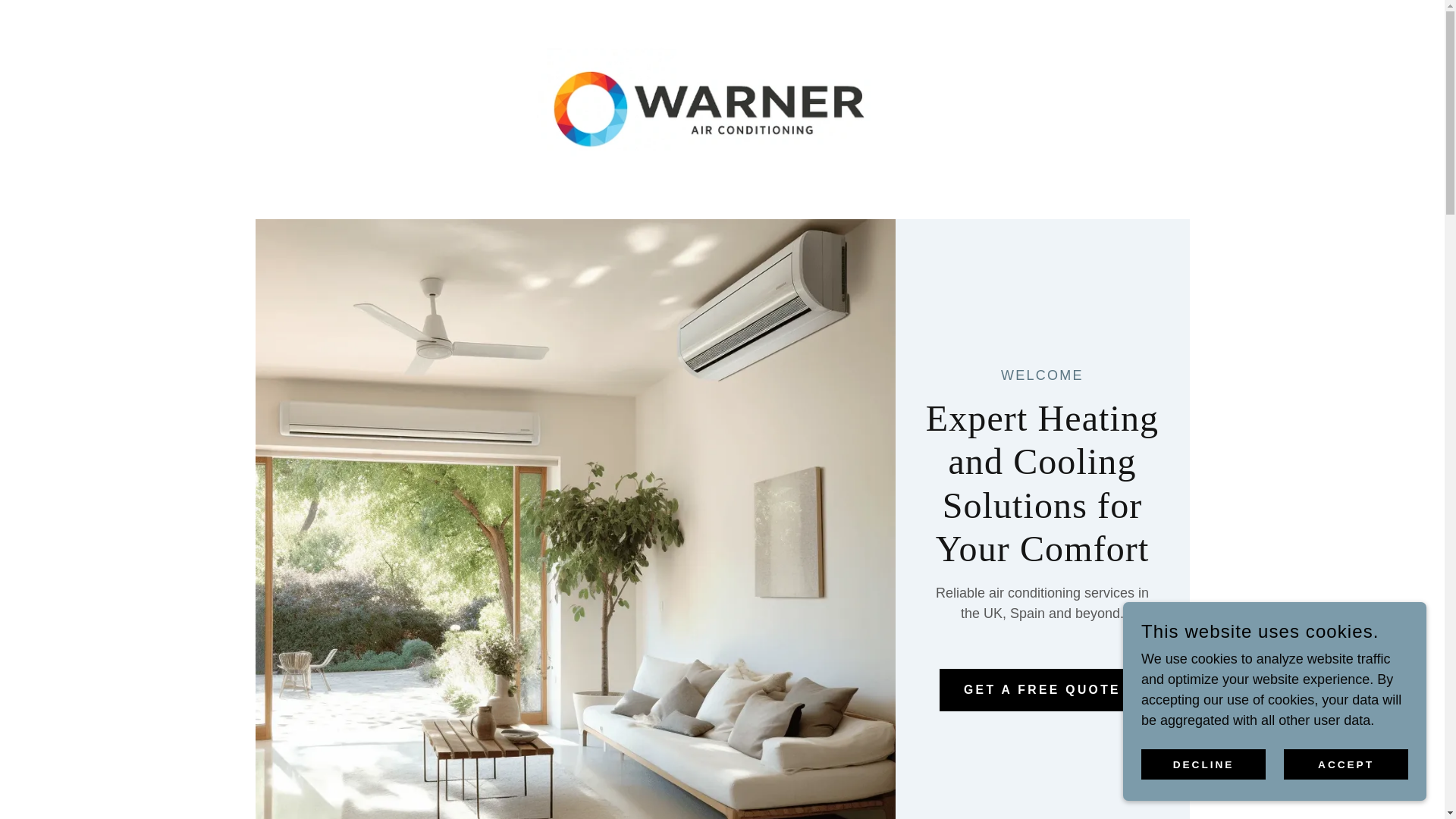 website screenshot of https://warnerairconditioning.com/