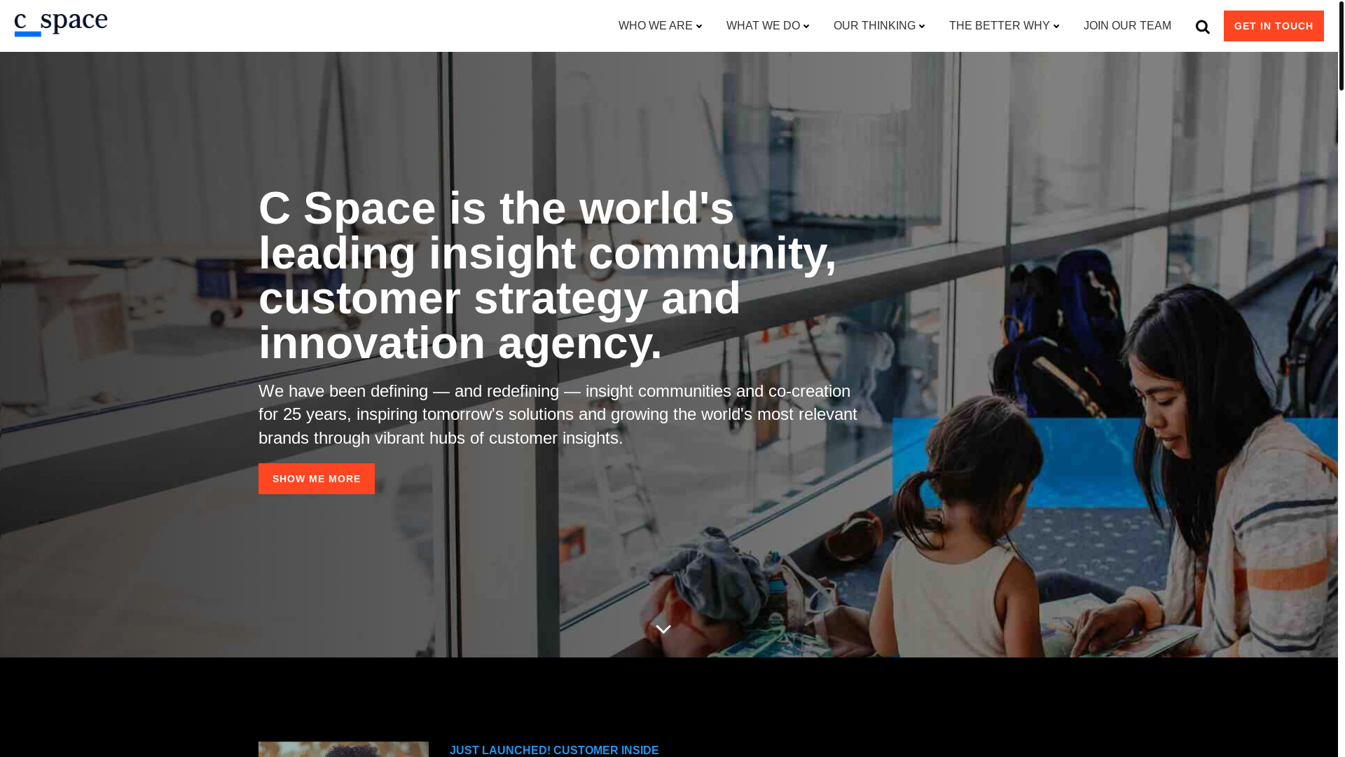 website screenshot of https://cspace.com/