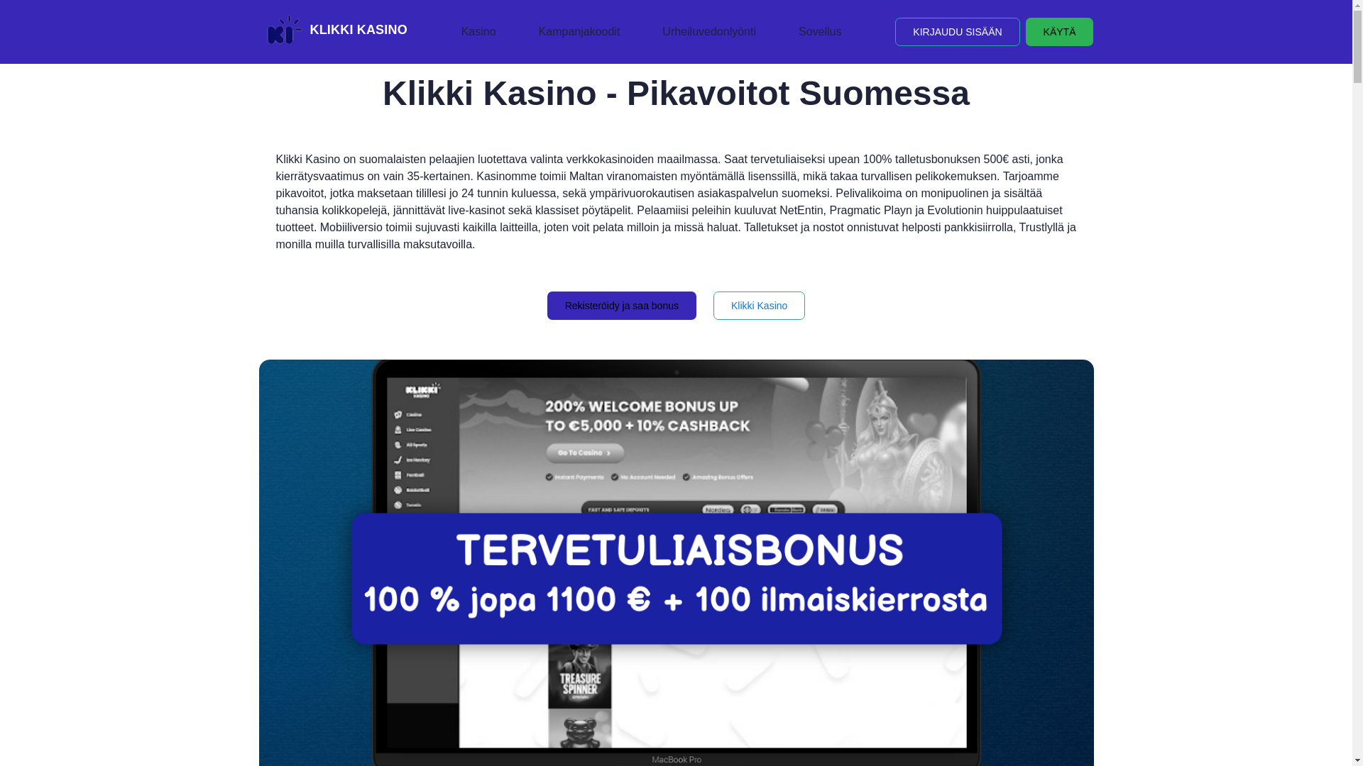 website screenshot of https://kasinoklikki-com.pages.dev/