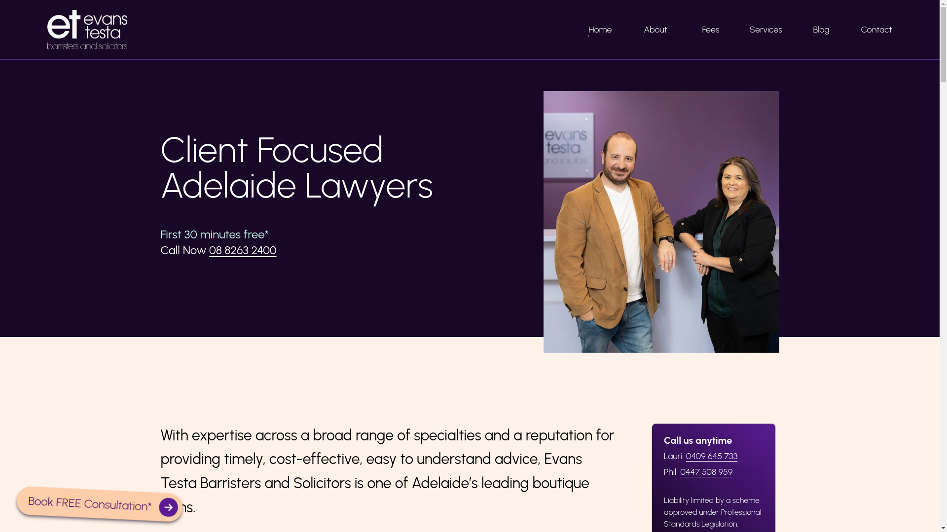 website screenshot of https://evans-testa-barristers-and-solicitors.pages.dev/