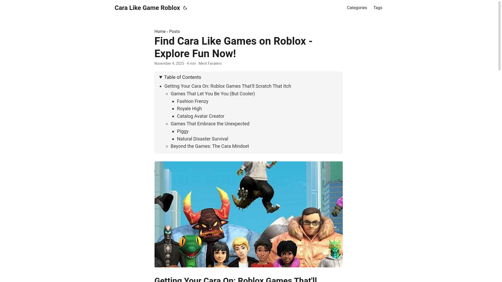 website screenshot of https://cara-like-game-roblox.pages.dev/