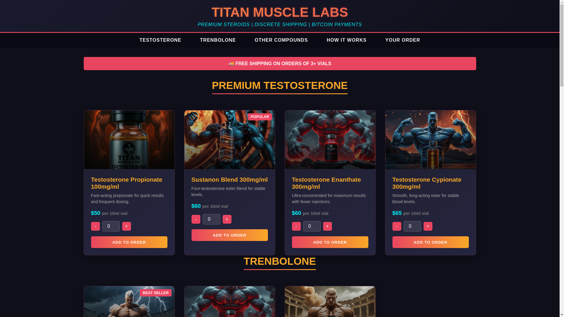 website screenshot of https://titanmuscle.pages.dev/