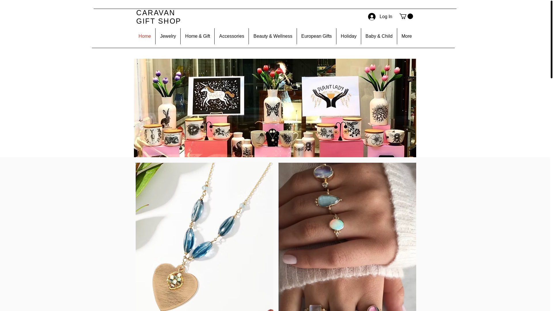 website screenshot of https://caravangiftshop.com/