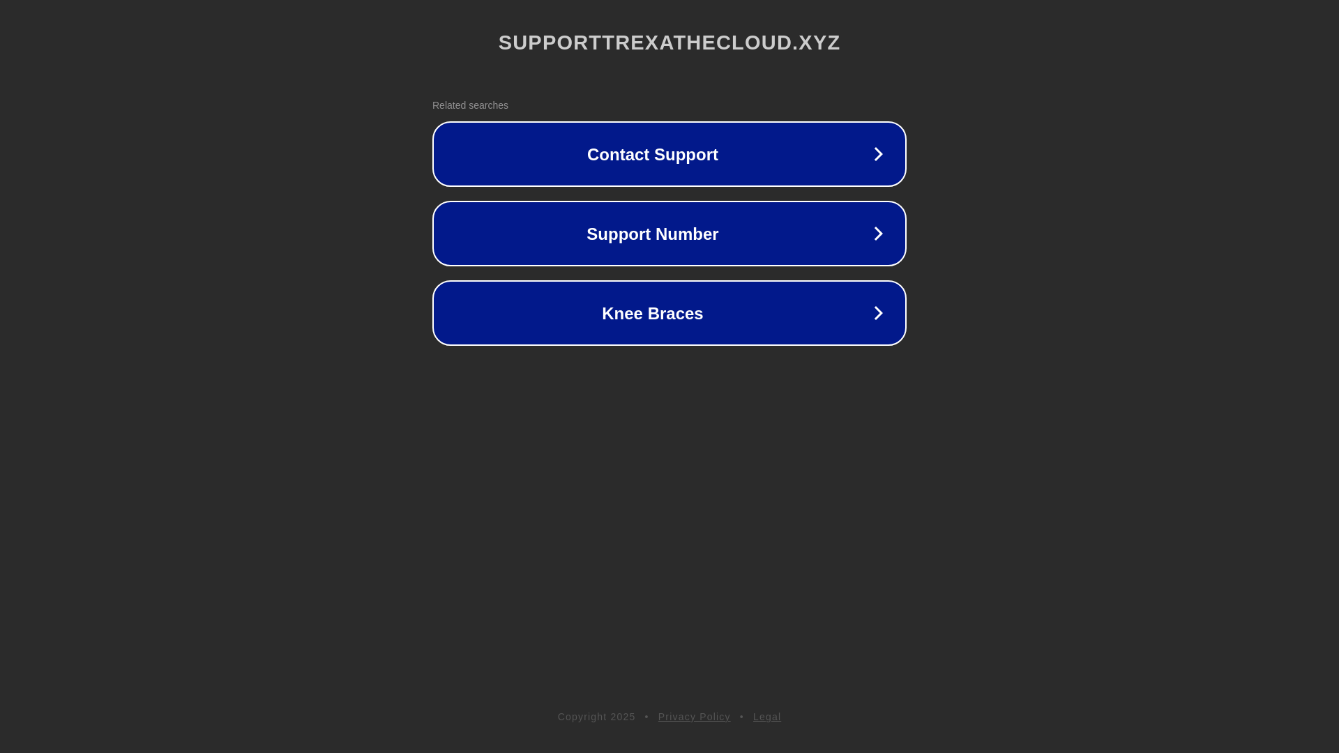 website screenshot of https://supporttrexathecloud.xyz/