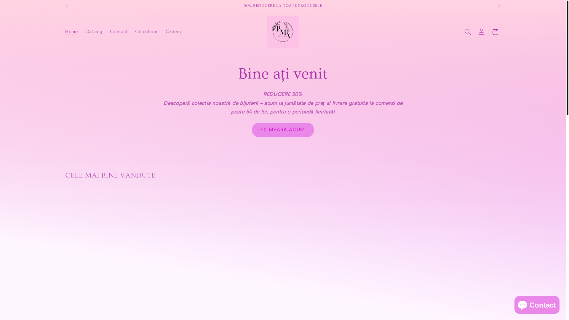 website screenshot of https://pmajewellery.store/