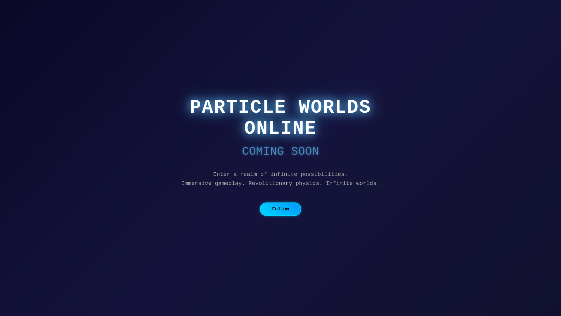 website screenshot of https://particlerealms.online/