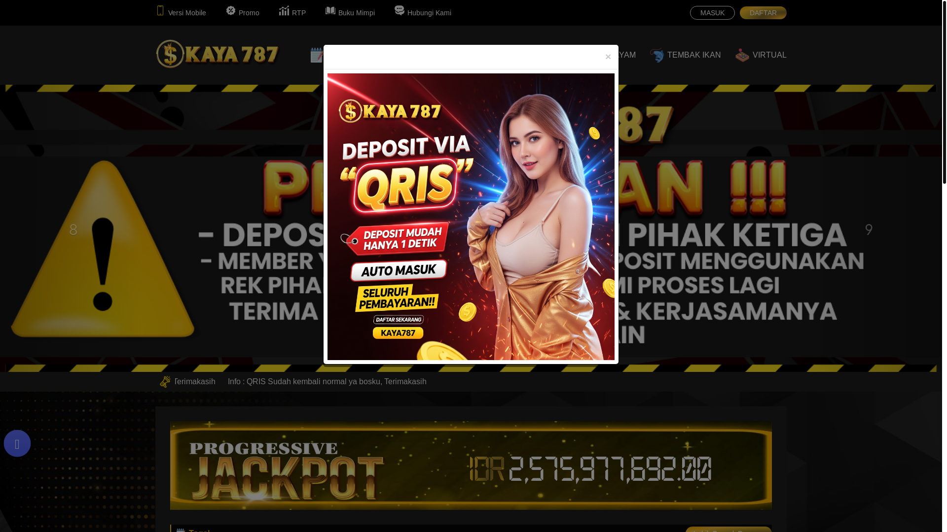 website screenshot of https://kaya787gacor109.xyz/