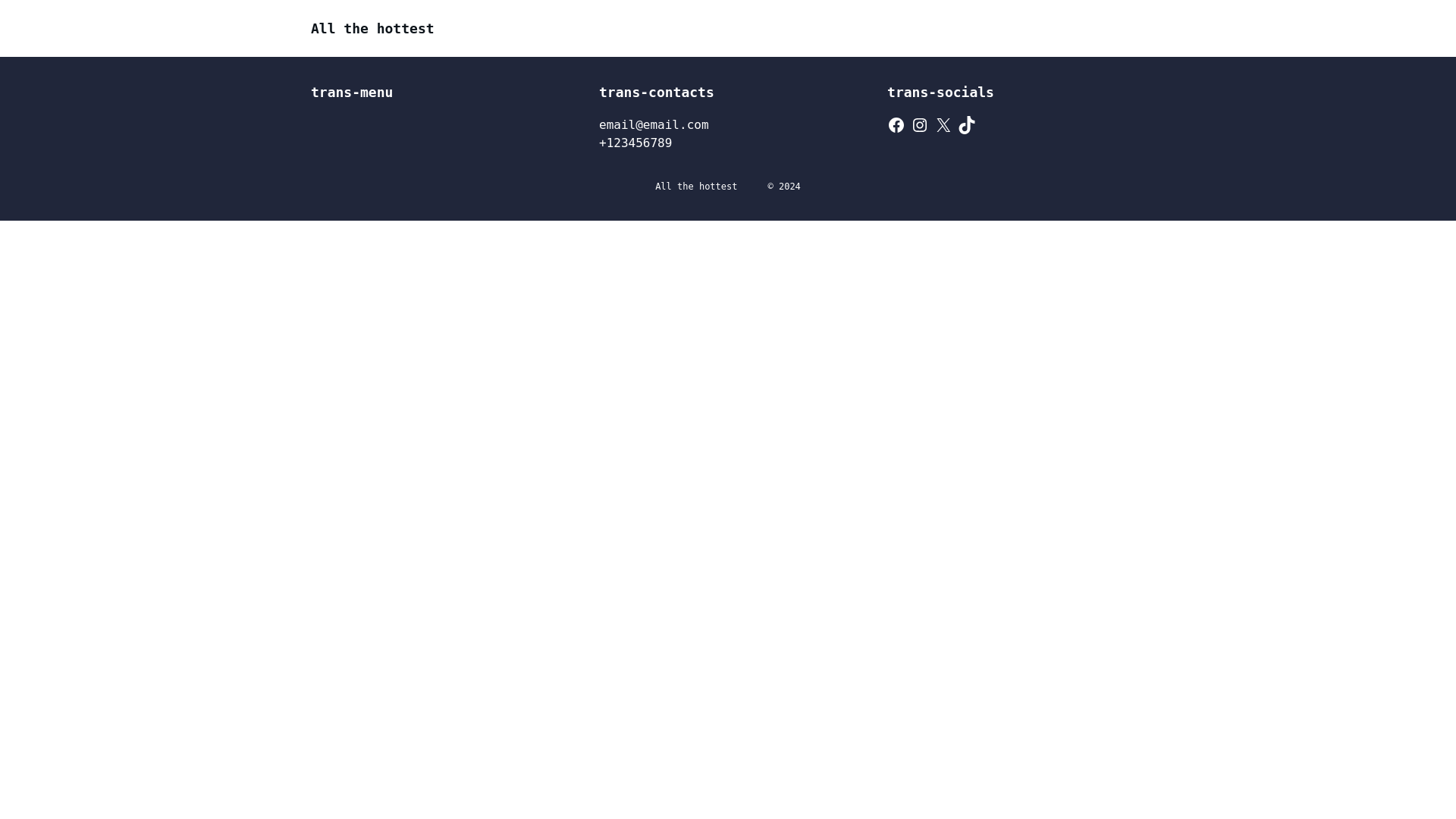 website screenshot of https://allthehottest.com/