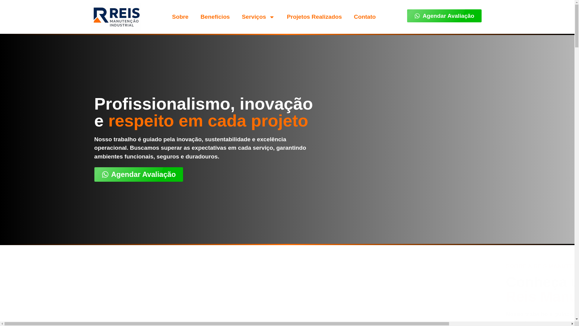 website screenshot of https://reismanutencao.com.br/