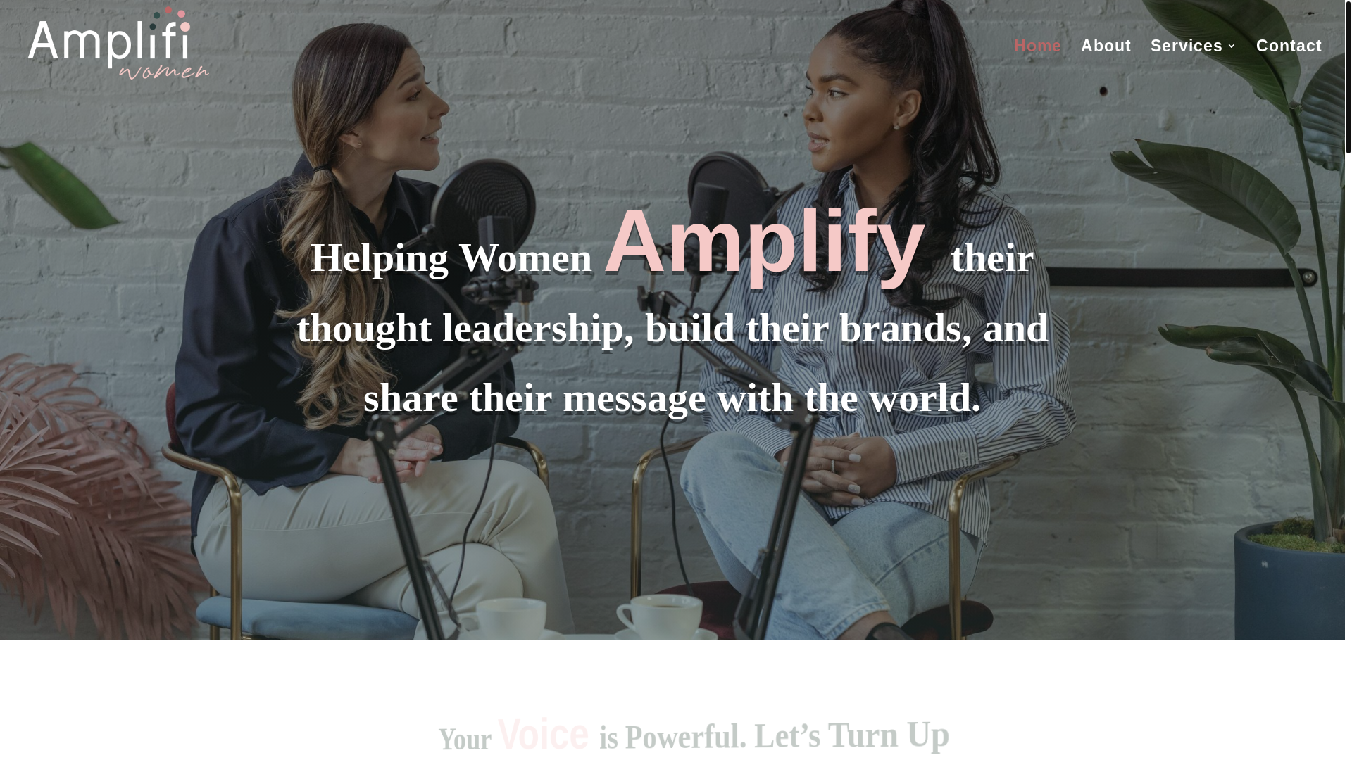 website screenshot of https://amplifiwomen.net/