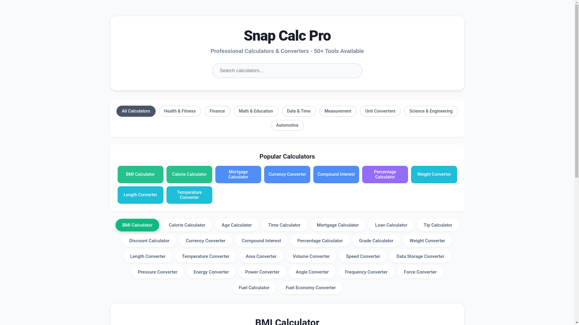 website screenshot of https://snapcalcpro-com.pages.dev/