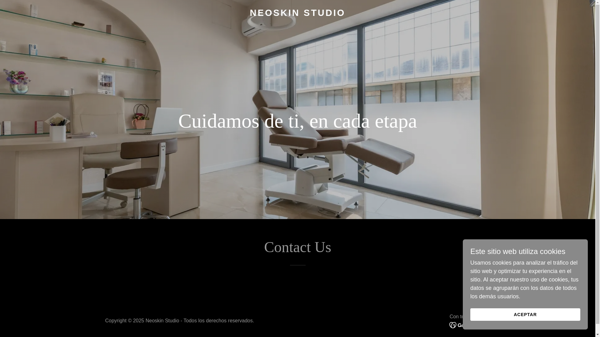 website screenshot of https://neoskinstudio.com/