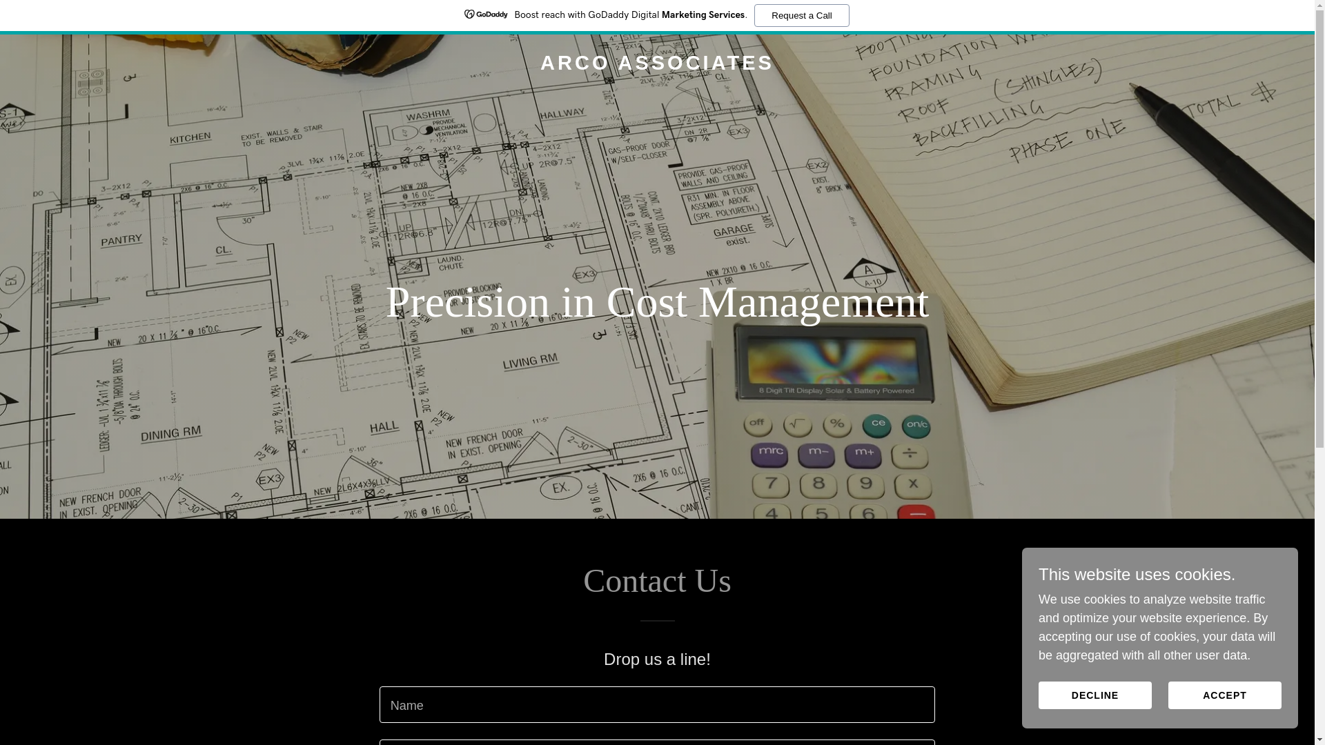 website screenshot of https://arcoassociates.uk/