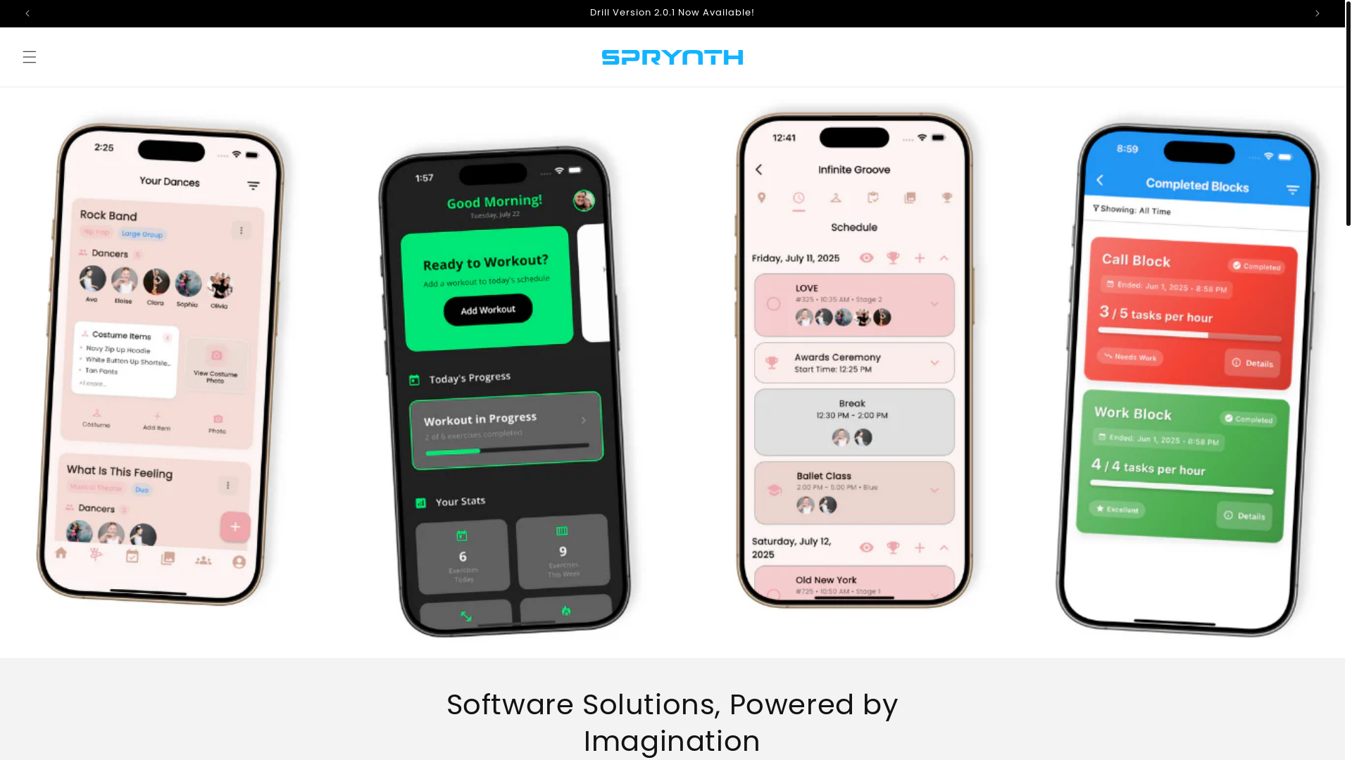 website screenshot of https://sprynth.com/