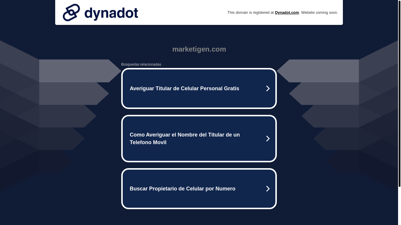 website screenshot of https://marketigen.com/