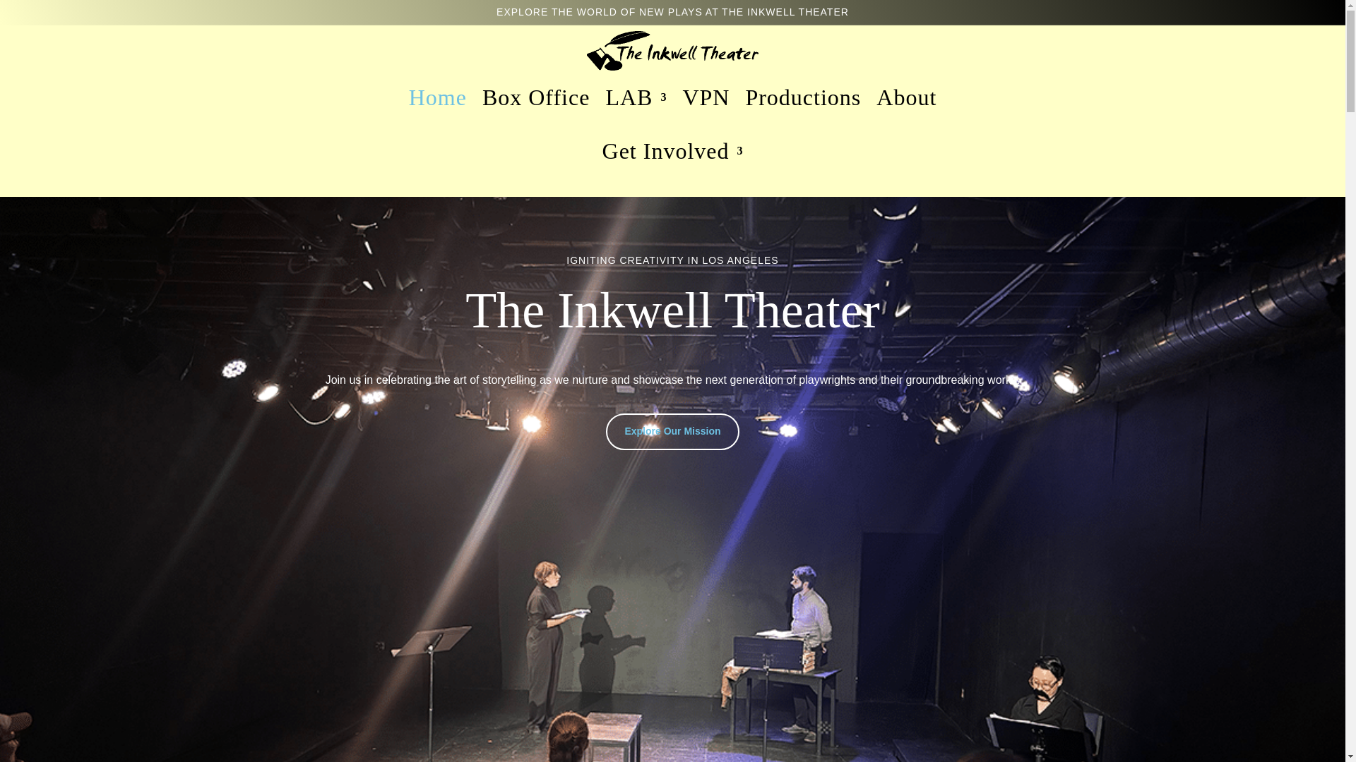website screenshot of https://inkwelltheater.org/