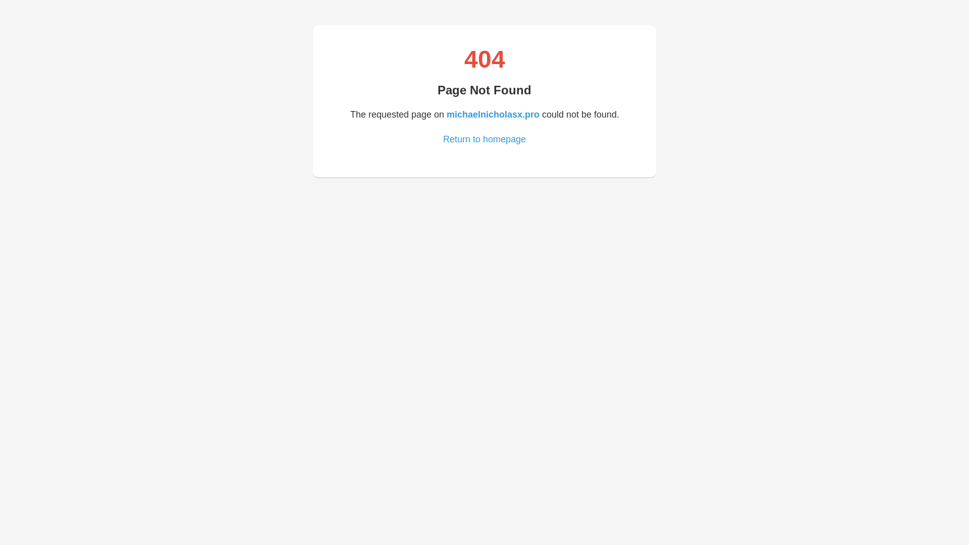 website screenshot of https://michaelnicholasx.pro/