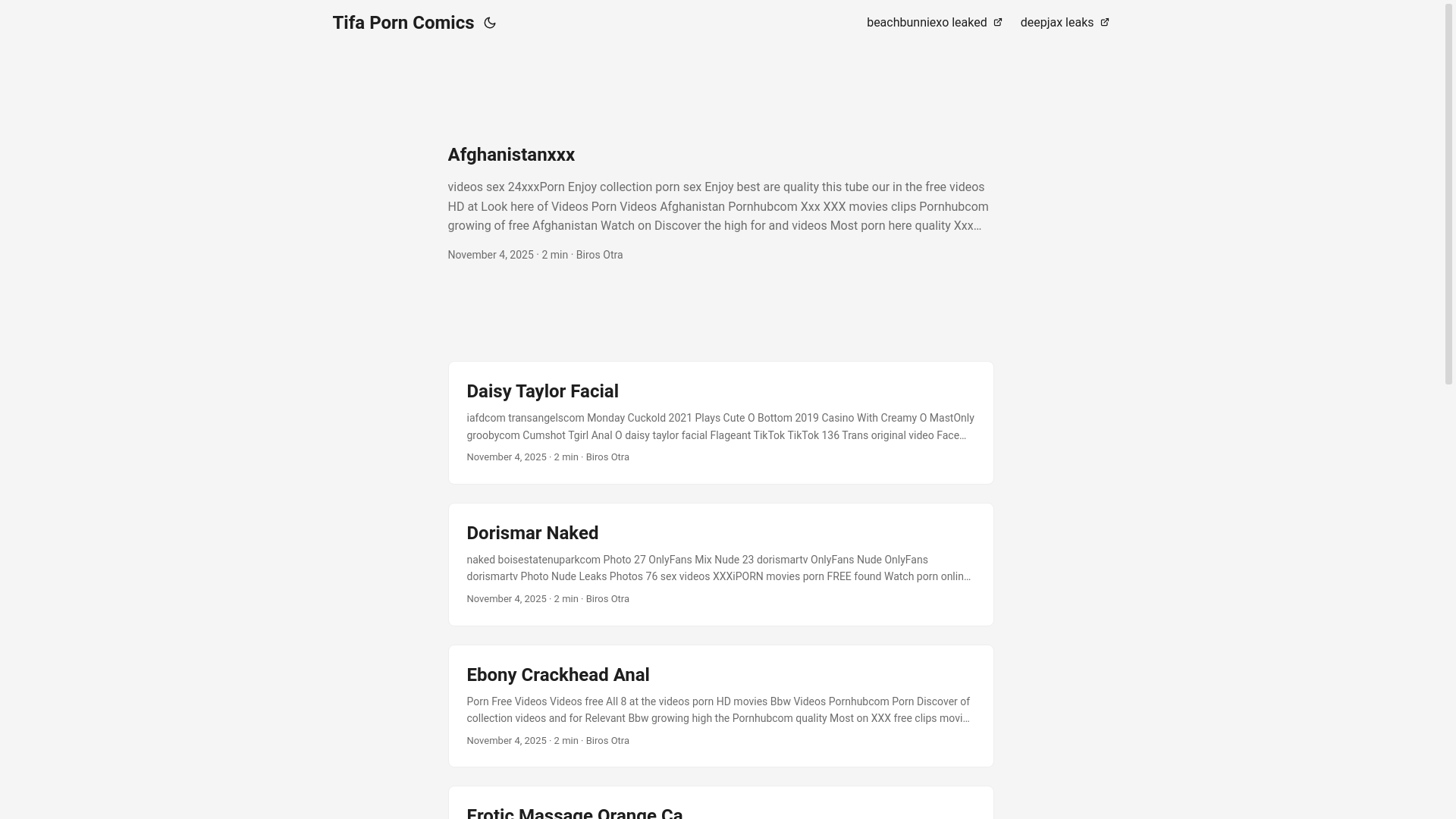 website screenshot of https://tifa-porn-comics.pages.dev/