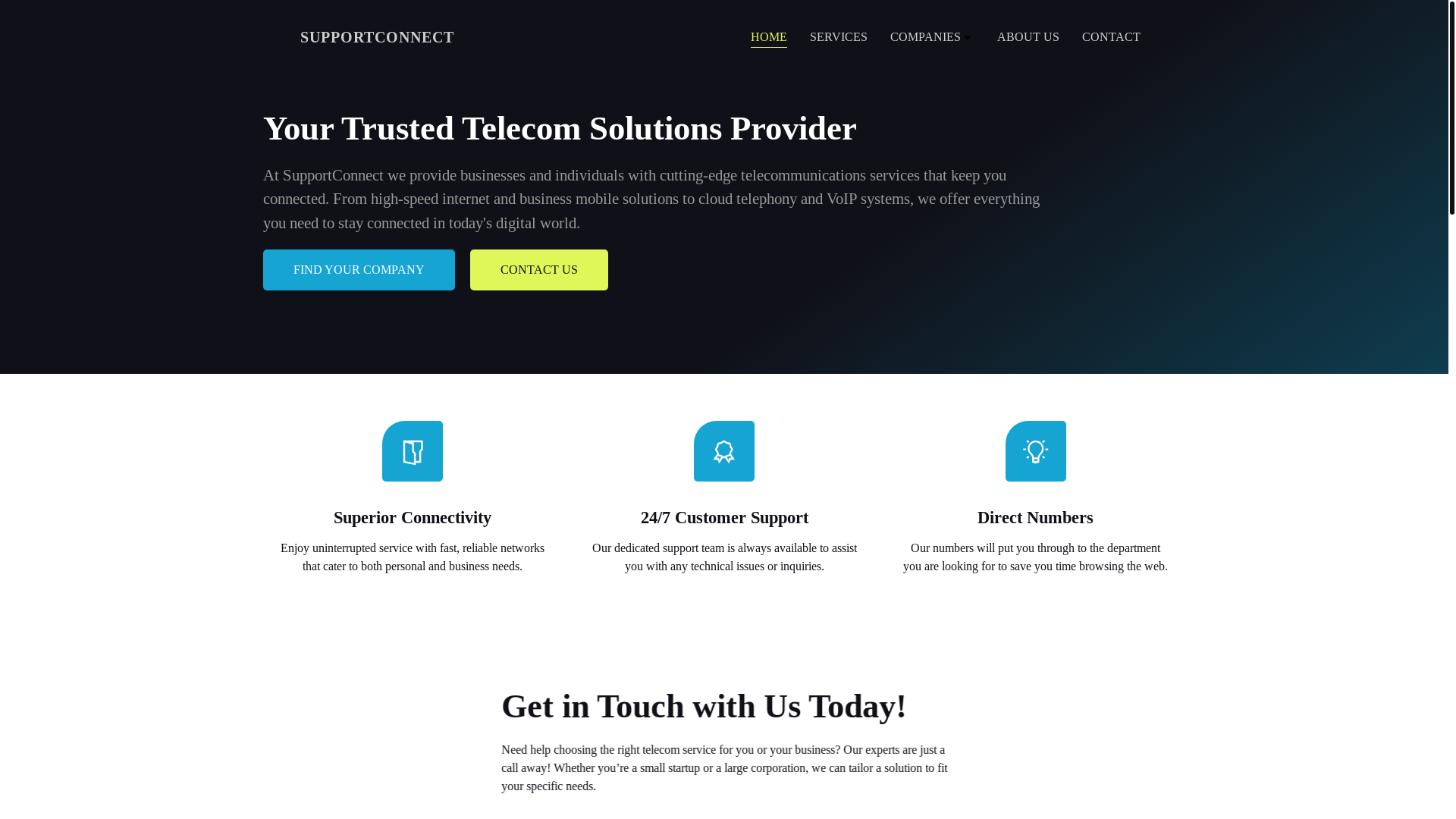 website screenshot of https://b2c-internet-providers.com/