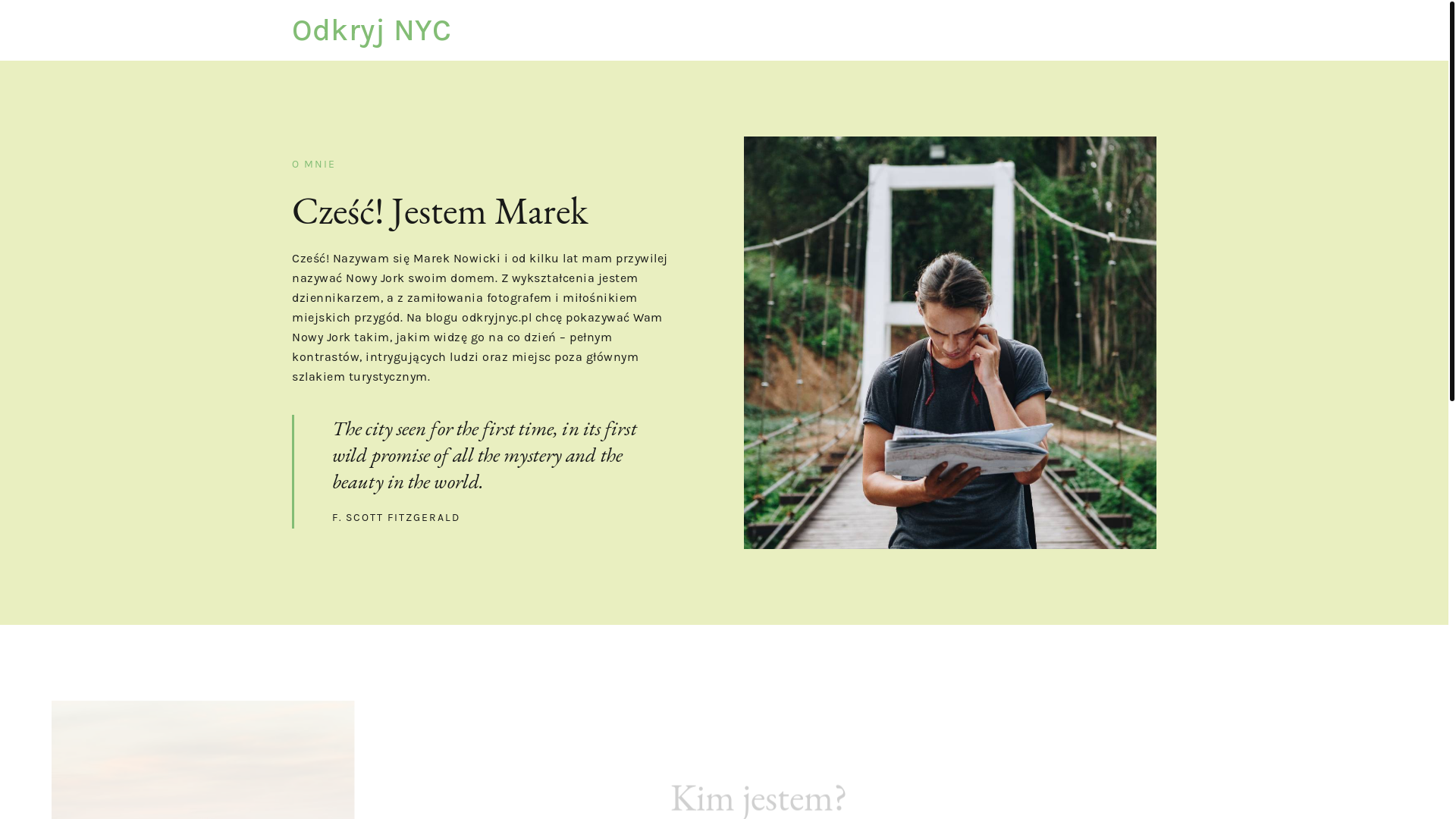 website screenshot of https://odkryjnyc.pl/