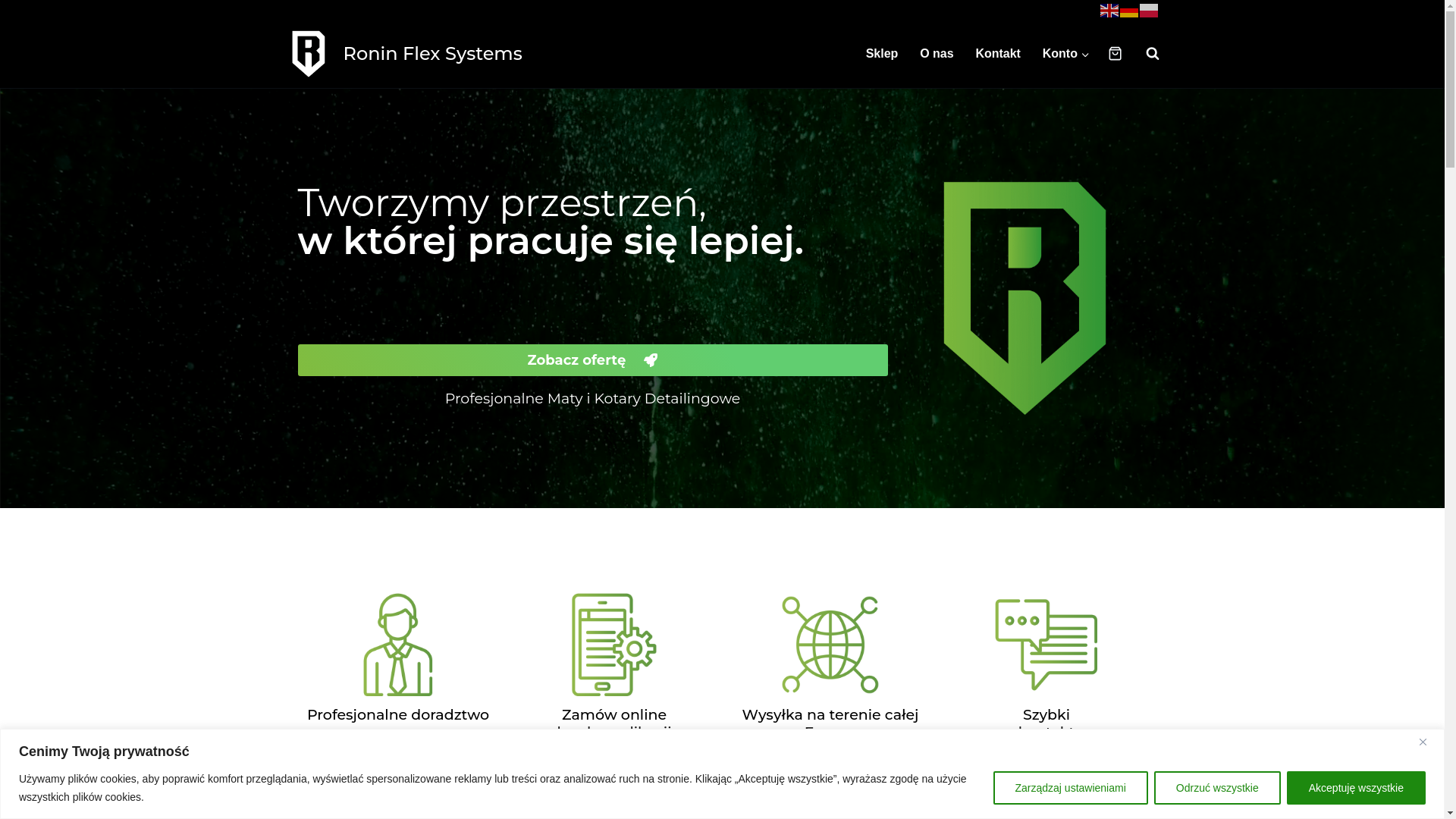 website screenshot of https://roninflexsystems.eu/