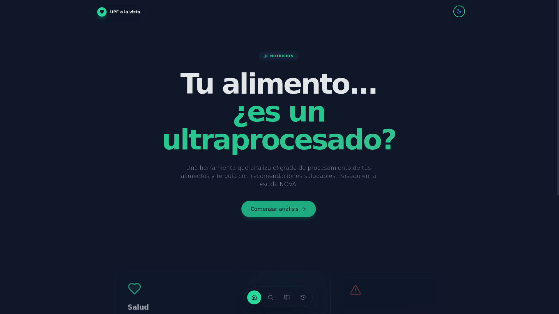 website screenshot of https://upfscreener.icu/